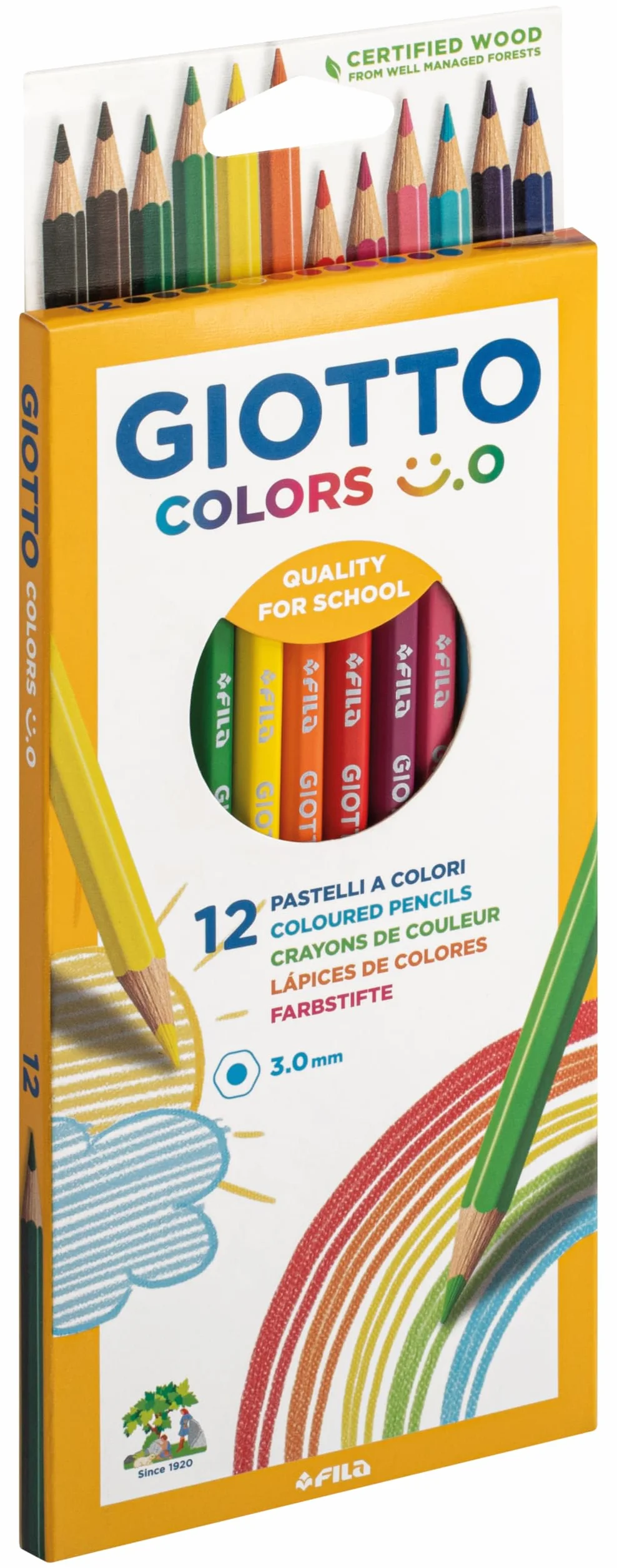Pastelli colorati Giotto Colors Smile - 12 pezzi