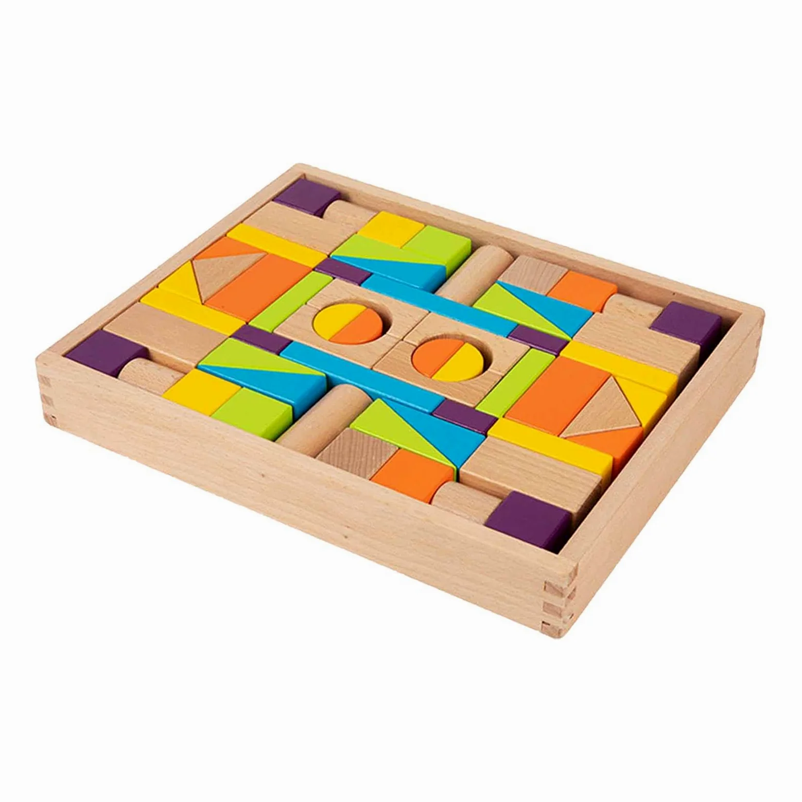 Blocchi di Costruzione Set Blocchi in Legno Blocchi Sensoriali Giocattolo Educativo Sviluppo Motricità Fina Adatto per Gioco Genitore Bambino Regalo D, Colorato