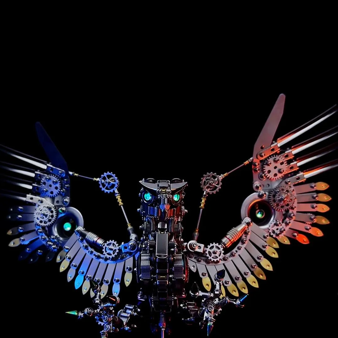Kisss Puzzle in metallo 3D per adulti, 1800 + pezzi Steampunk Eagle Metal Modello, puzzle 3D fai da te, decorazione creativa, set regalo creativo per bambini e adulti