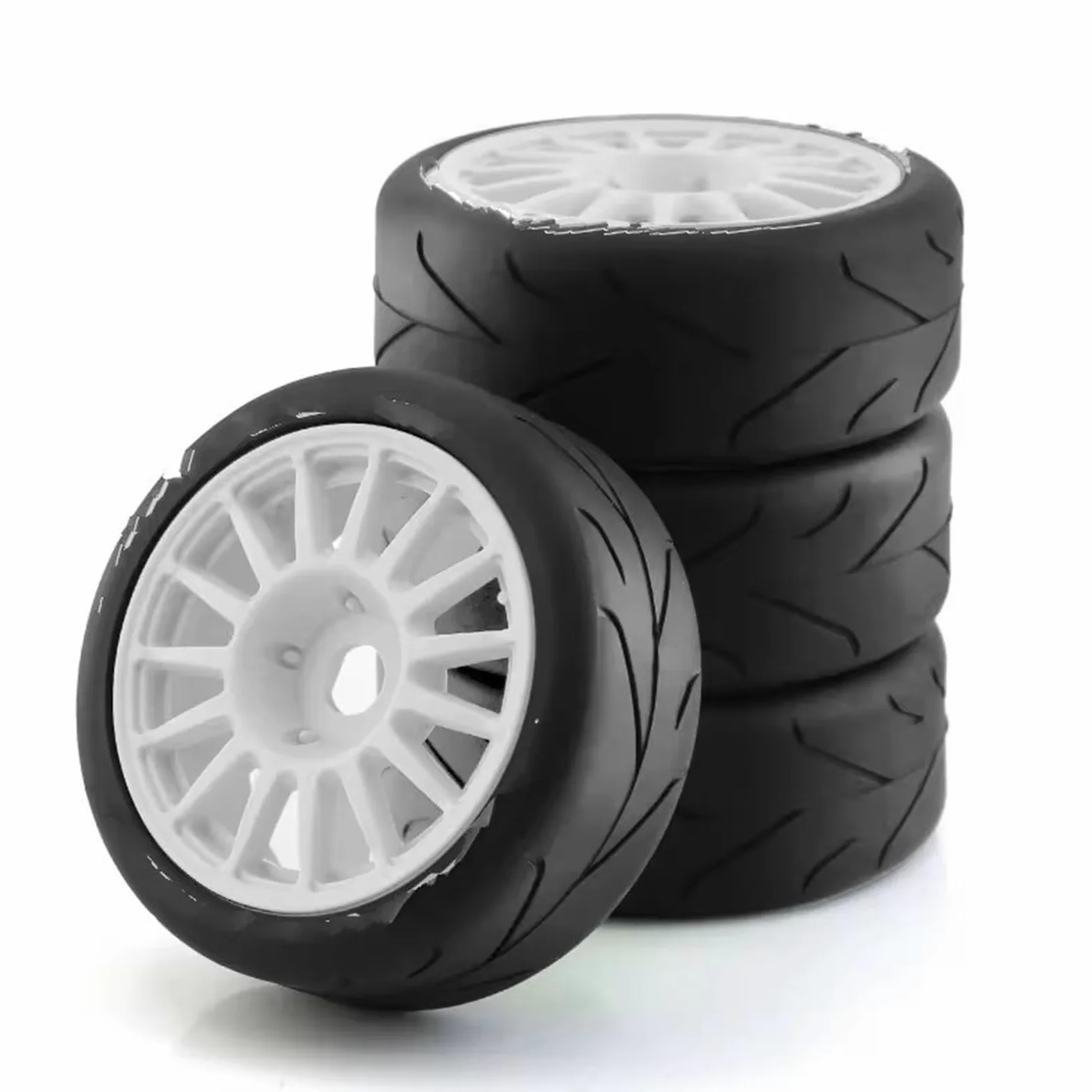 Compatibile Con ARRMA Per Trxs Per Team Per Kyosho WR8 Per Hobao 1/8 RC Off-Road Per Buggy Per Rally Car Pneumatici Ruota 17mm Esagonale 4 Pezzi 103mm RC Car Ruota