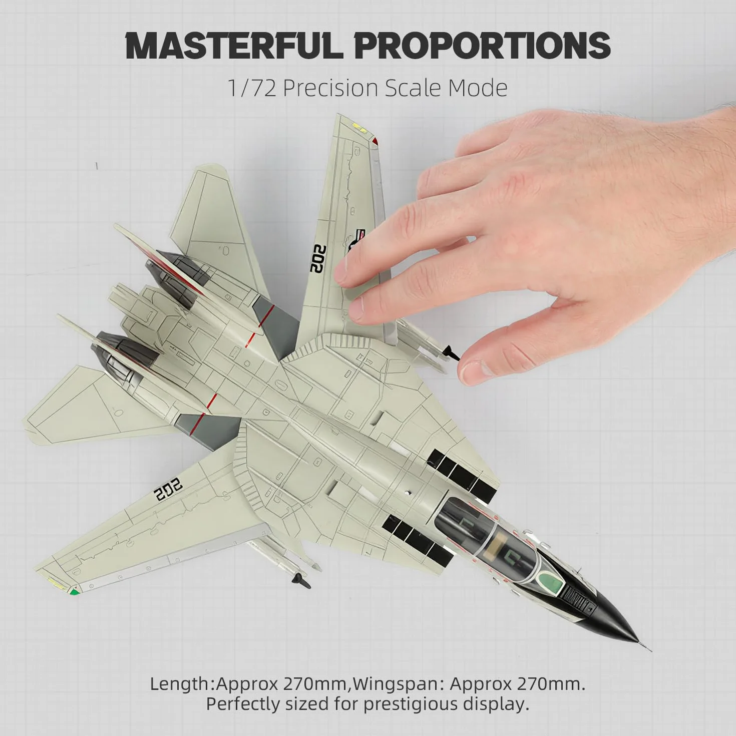 NUOTIE F-14A Tomcat 1/72 Modello di Aeroplano in Metallo Kit VFA-31 Tomcatters Caccia in Lega Pressofusa