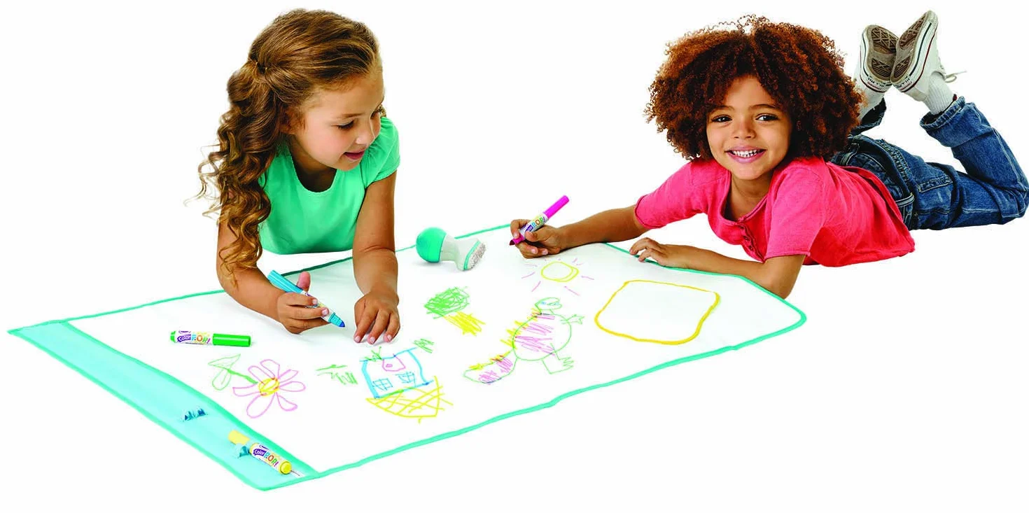 CRAYOLA 04-0034 Colora e Ricolora - Tappetone, Maxi superficie riutilizzabile per disegnare e colorare, per bambini a partire dai 36 mesi, 3 anni, trasportabile, pratico