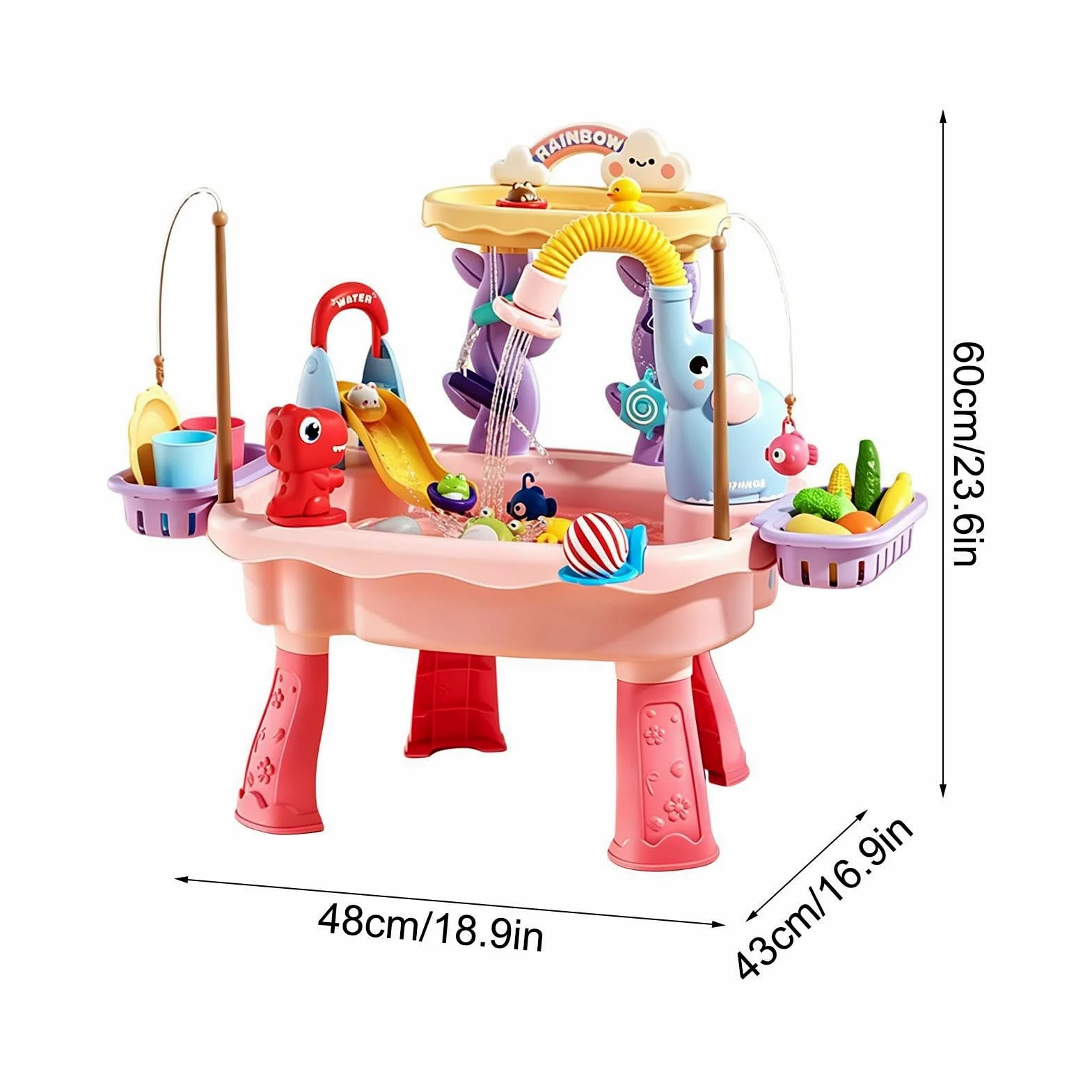 Tavolo Acquatico con di Pesca | Tavolo E Attività Per Bambini per , Spiaggia, , Campeggio, Patio, Asilo , Scuola Materna, Bambini e Bambine Età 4-8
