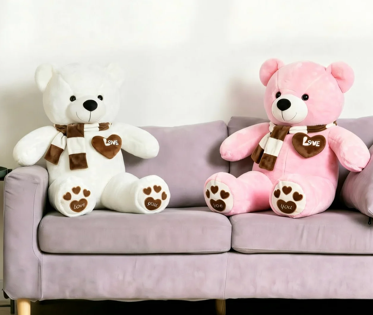 YunNasi Orso di Peluche Gigante Orsacchiotto Gigante | Morbido Peluche Giganti Bianco XL Bianca