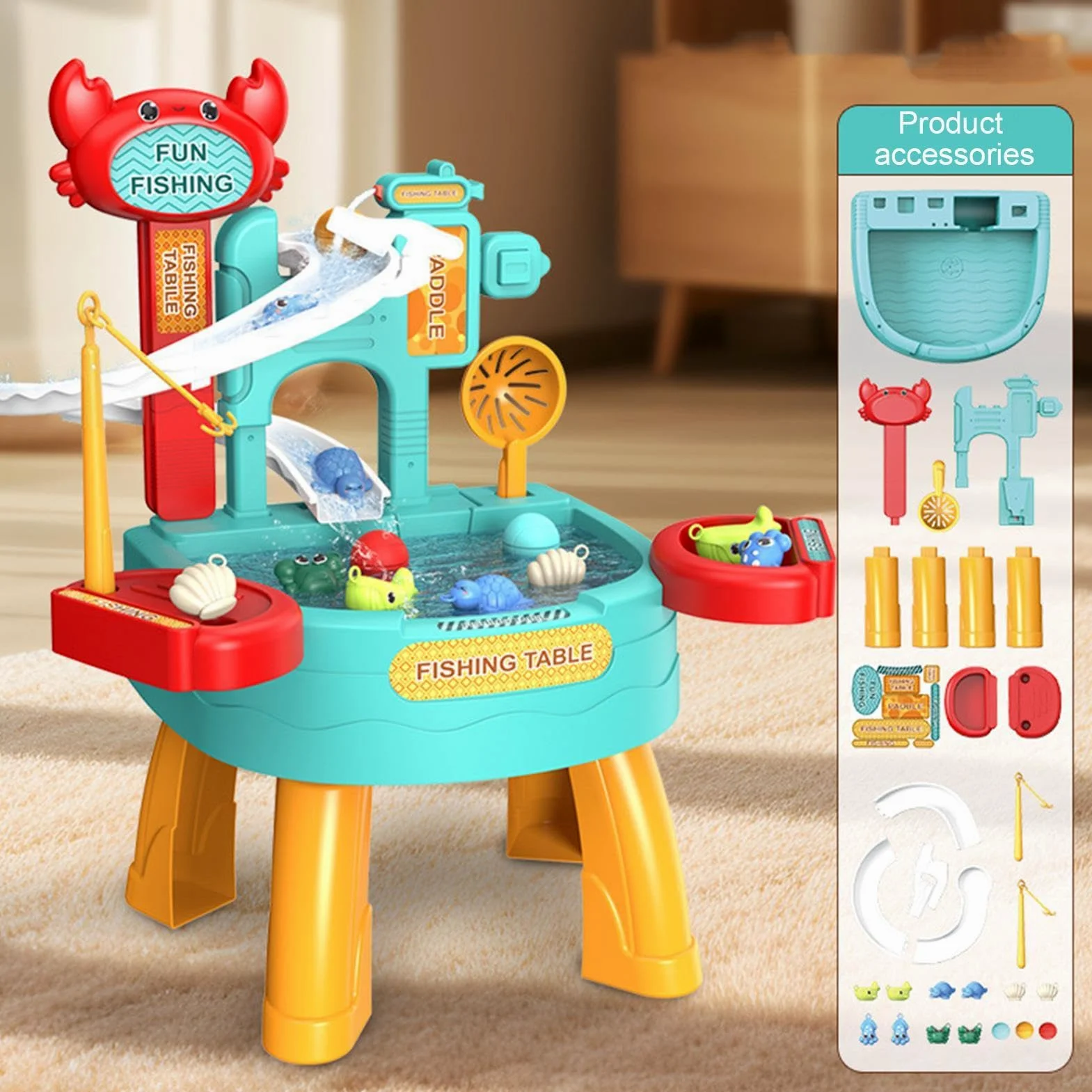 Tavolo Acqua Da Esterno Di Pesca Estivo | Lavello Con Acqua Corrente Per Maschi Bambini In Età Prescolare Giardino Patio Spiaggia Campeggio Asilo Casa Bagno Vacanze