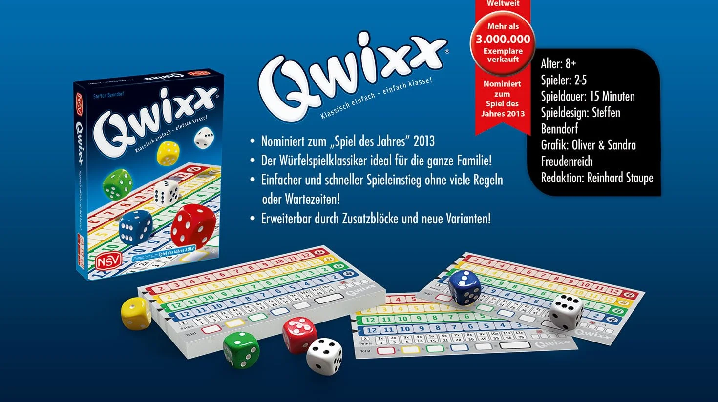 NSV - 4015 - QWIXX - gioco dei dadi (versione en tedesco)