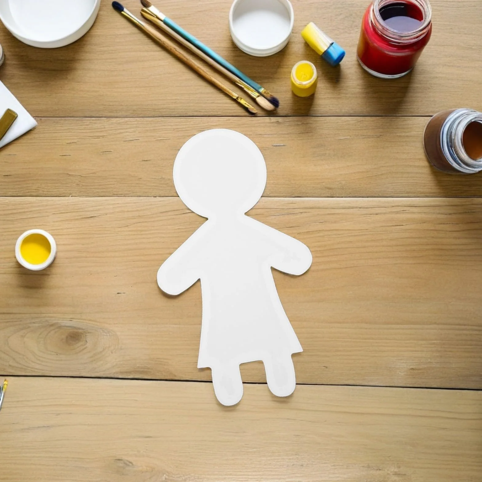 TIDTALEO Ritagli di Bambole di Carta Vuote per Bambini, Sagome di Persone in Cartone per Lavoretti Creativi, Materiale Artistico Educativo per Scuole e attività DIY, 40 Pezzi