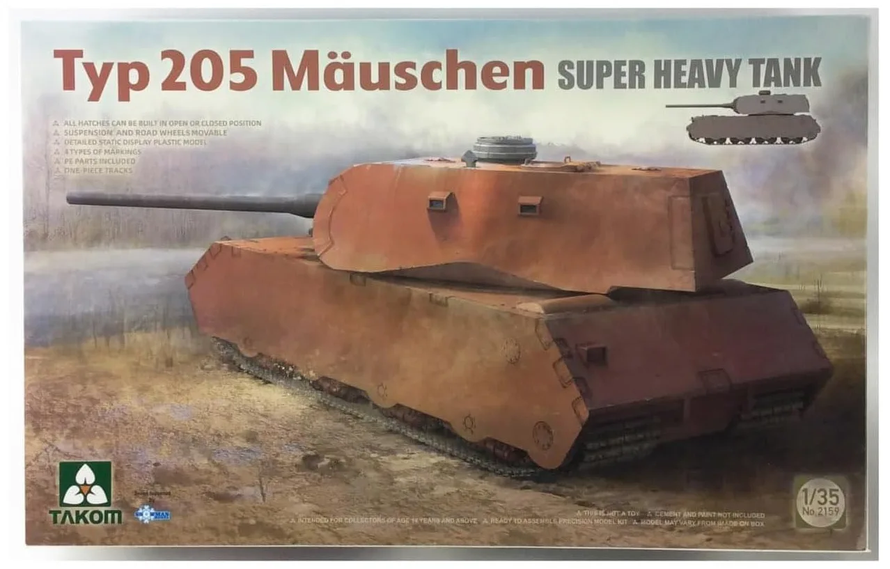 Takom 2159 TAK2159 Tipo 205 Topo Super Heavy Tank Scala 1:35 - Modellismo