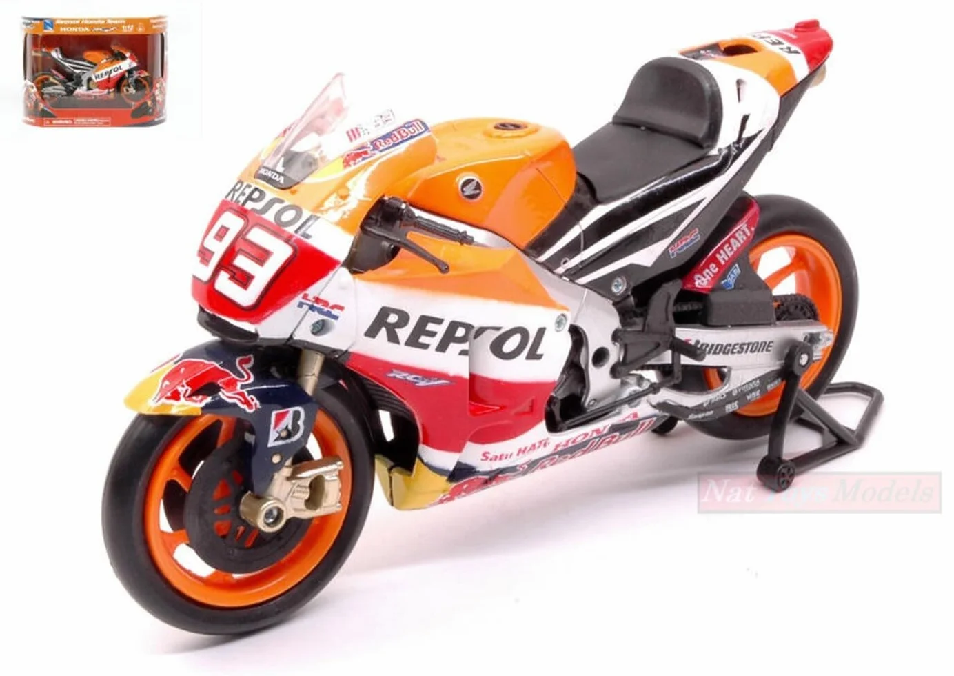 MODELLINO IN SCALA COMPATIBILE CON HONDA MARC MARQUEZ 2015 N.93 MOTO GP 1:12 NEW RAY NY57753