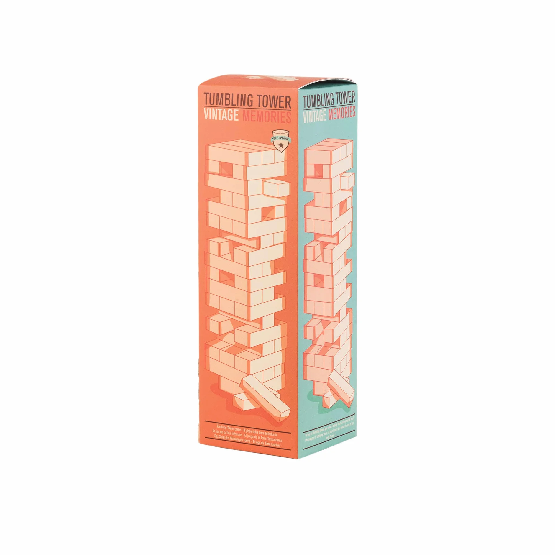 Legami - Gioco della Torre traballante, con 48 Mattoncini in Legno, 7,4x23,3 cm