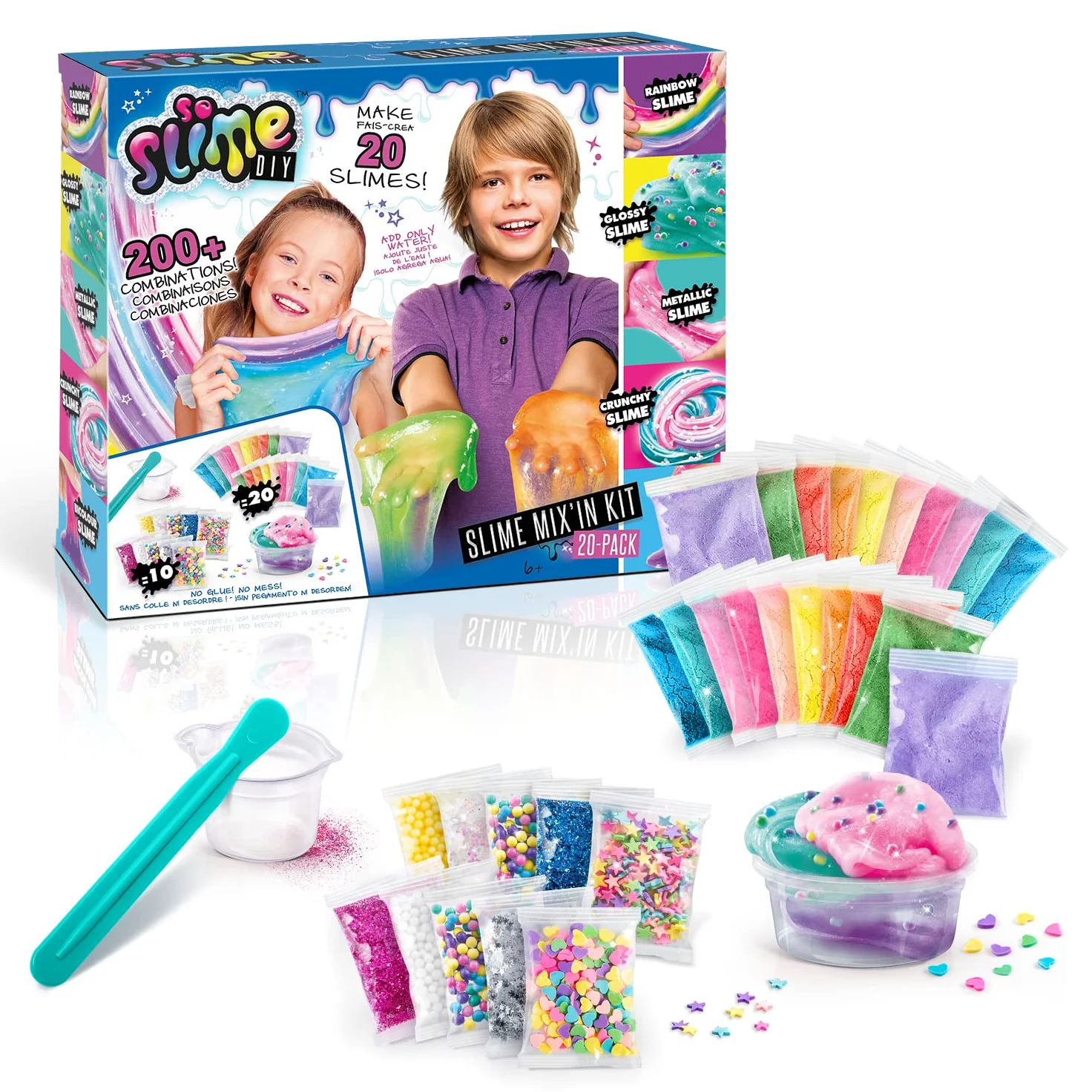 Canal Toys So Slime - Kit per creare 20 Slime, per attività creative DIY per bambini, SSC 185, multicolore