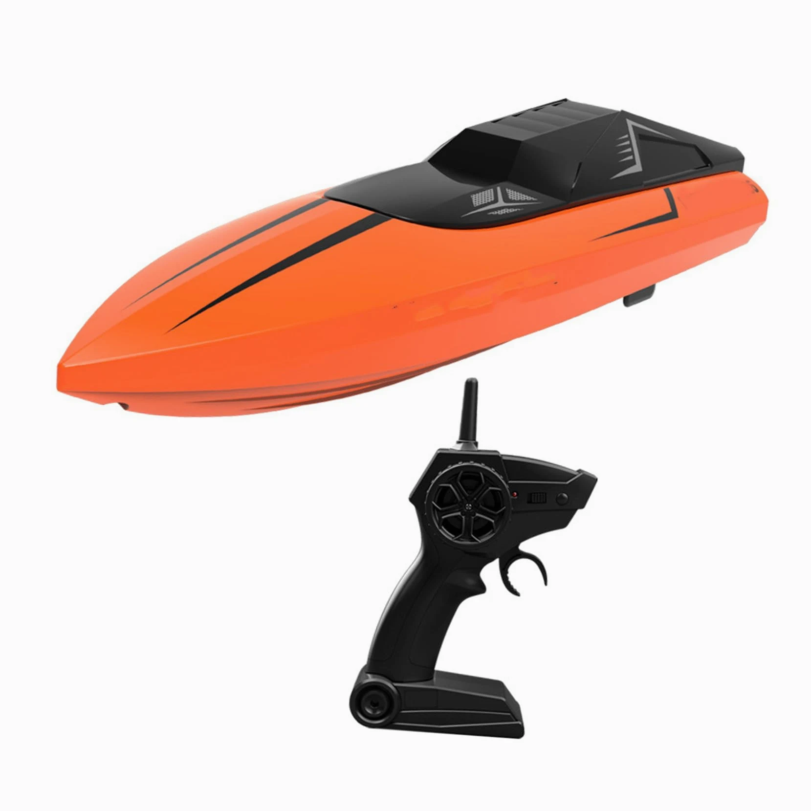 Toyvian 1set Motoscafo Elettrico Radiocomandato Per Design Aerodinamico Piscina e Laghi Colore Arancione
