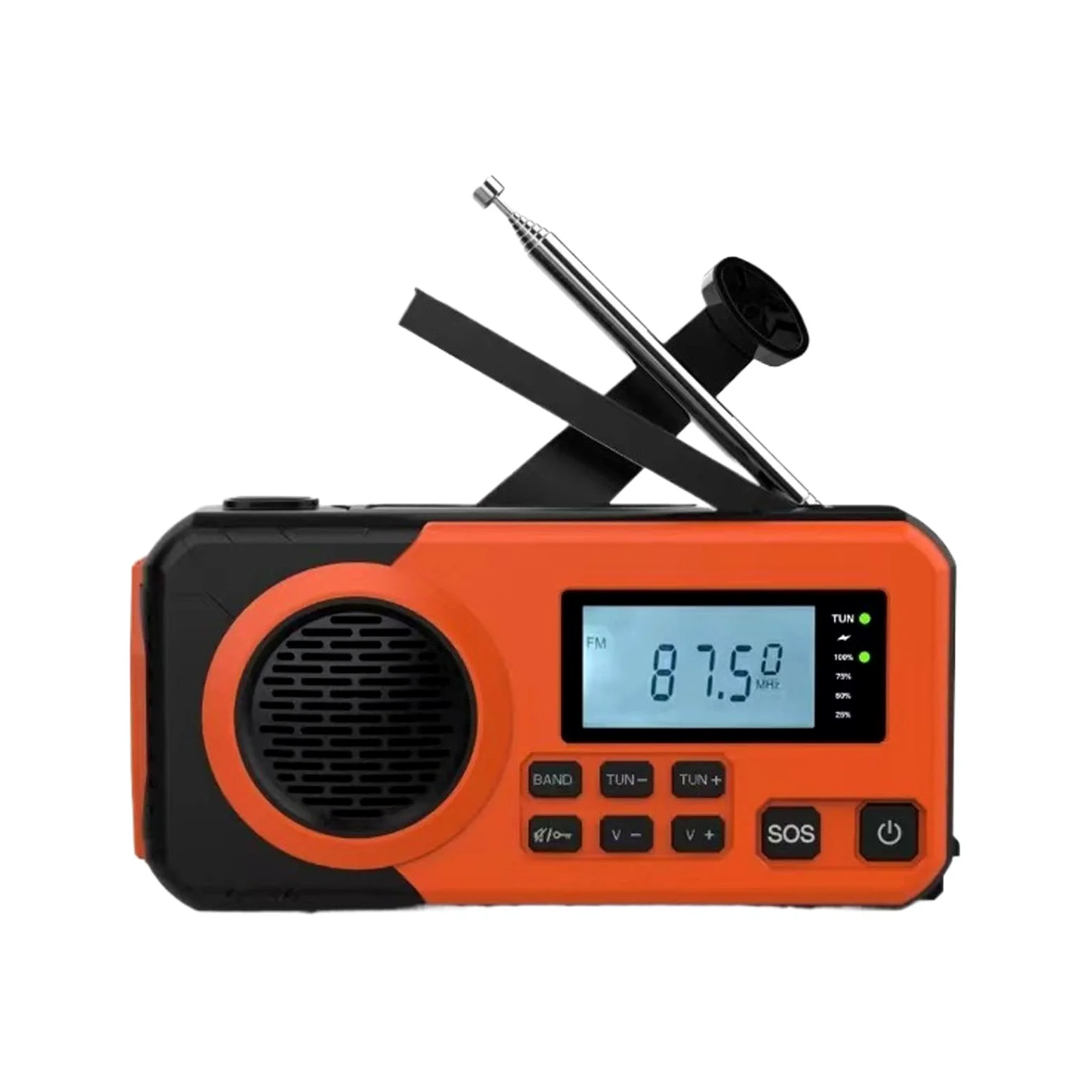 Radio Solare Portatile A Manovella | Radio AM FM Outdoor Per Le Donne Uomini Camperatori Escursionisti Marina Escursionismo Campeggio Tempesta Inverno Zaino Pesca