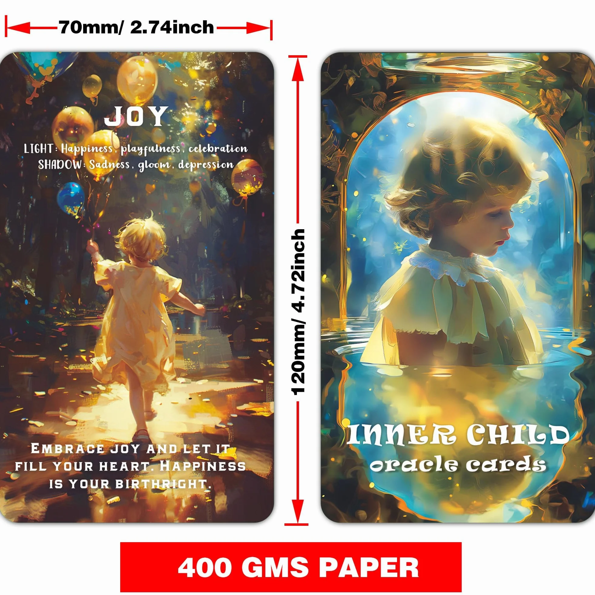 QCFQCF Inner Child Oracle Cards: guarigione, scoperta di sé e crescita emotiva per la trasformazione personale