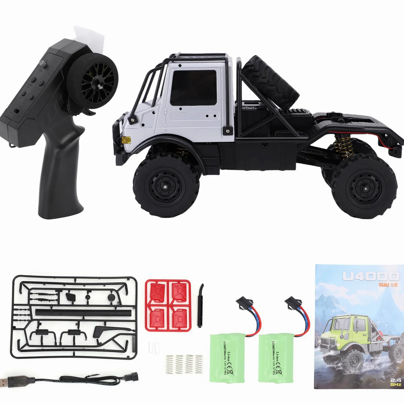 Changor Auto Fuoristrada con Carrozzeria in Lega 4WD RC Crawler 1:18 | Design adatto a tutti i terreni, capacità di arrampicata, luci multi-scenario, telecomando 2.4G, per uso interno ed esterno