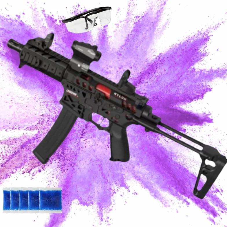 Gel Blaster MPX, pistola a gel elettrica con caricatore automatico, 60.000 pallini, effetto realistico della camera laterale, gioco tattico, spari e mira per giocare con gli amici