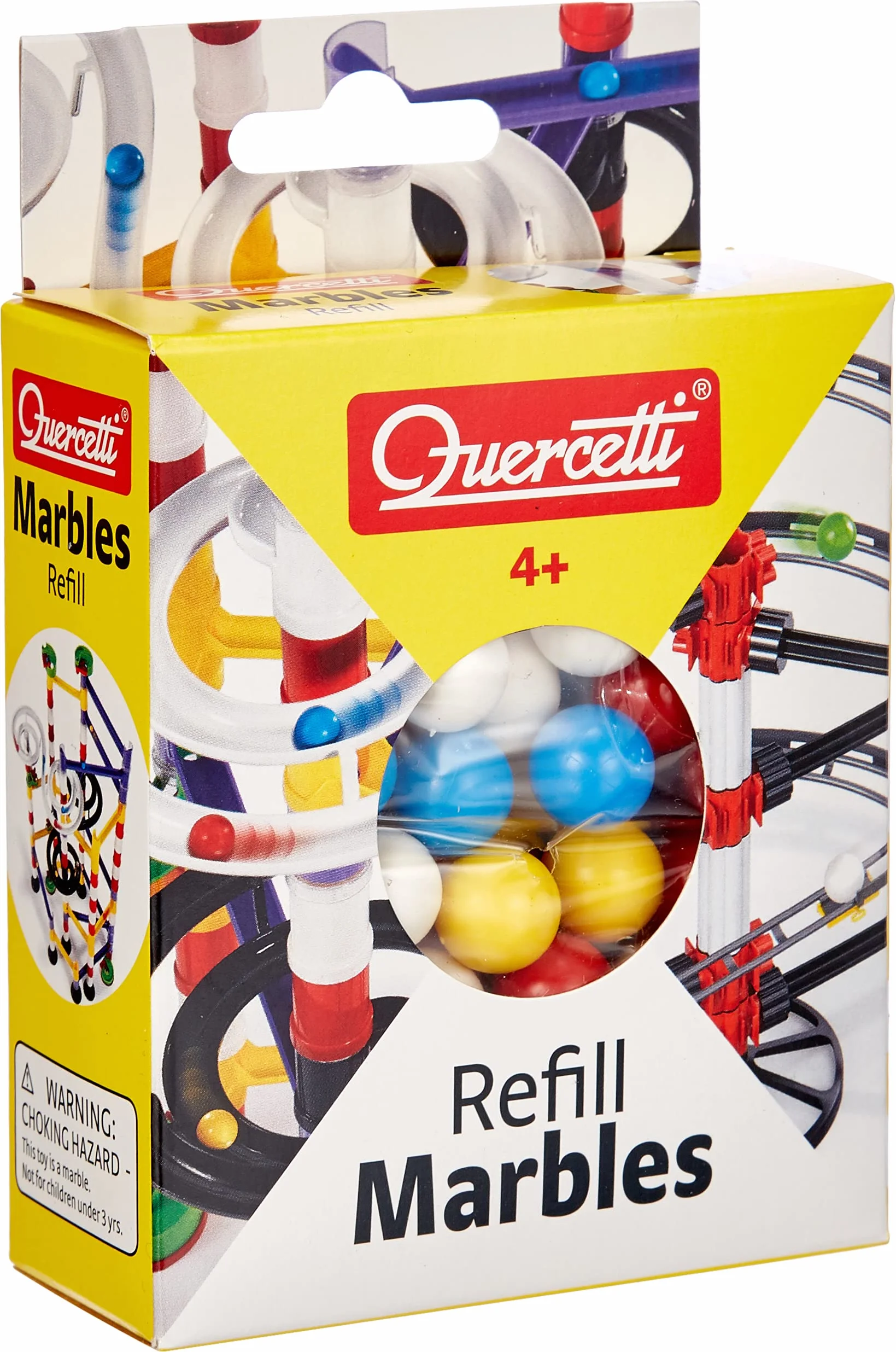 Quercetti Marbles Refill 100 Biglie Colorate Ø14 mm Pista Biglie Migoga Accessorio Compatibile Giochi Bambini 4 Anni Made in Italy