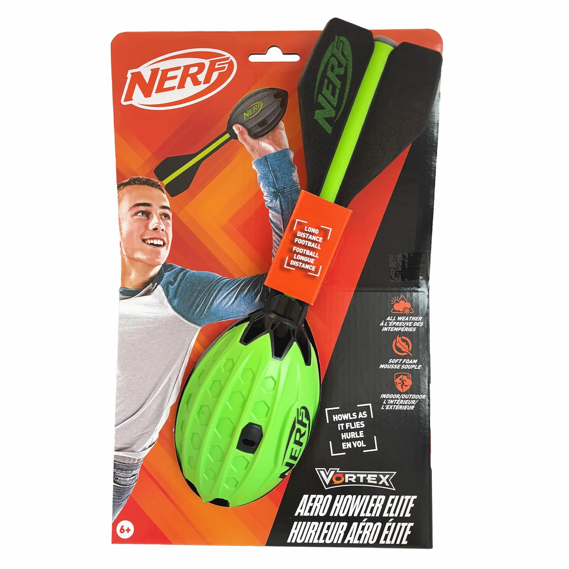 Nerf Vortex Elite - Proiettore aerodinamico ad Alta precisione per lanci potenti e a Lungo Raggio