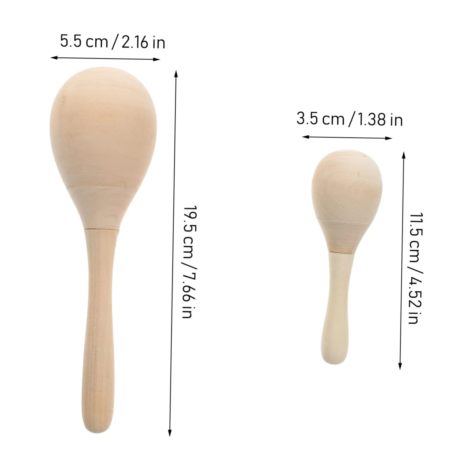 HANABASS 12pezzi Maracas in Legno per Ragazzo Ragazza Ragazza Strumenti Musicali Fai da Te Giocattoli Educativi Sonagli Musicali per Migliorare Coordinazione e Interesse per Attività