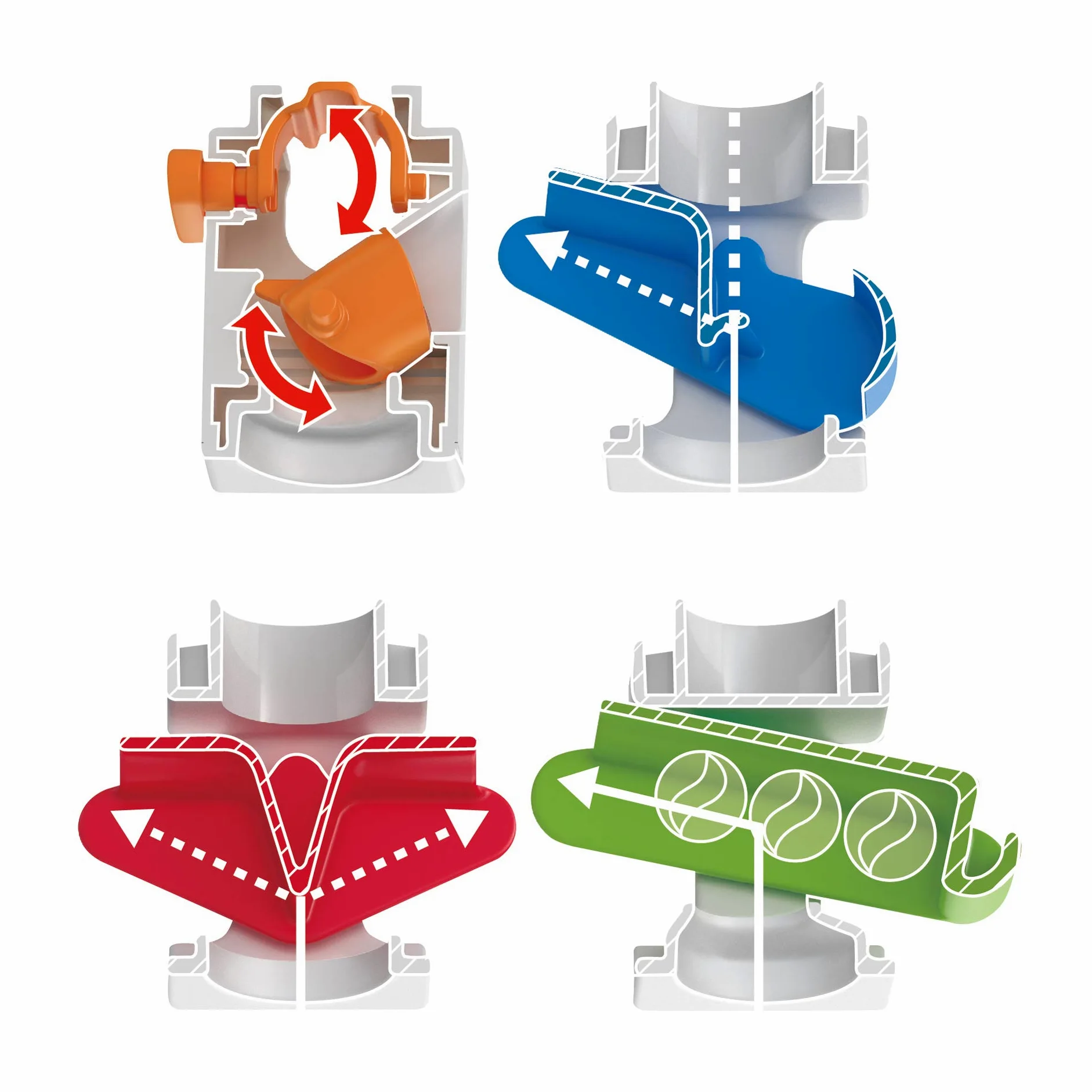 Hape Quadrilla - Set Blocchi di Controllo | Accessori per aggiungere divertimento al gioco con le biglie adatti dai 4 anni