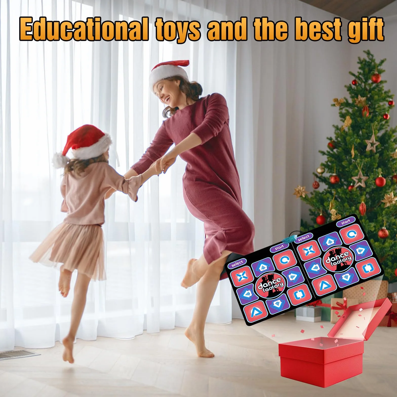 Kouamor Tappeto da ballo con 100 musiche integrate 65 giochi sensoriali 3 modalità di ballo regalo compleanno