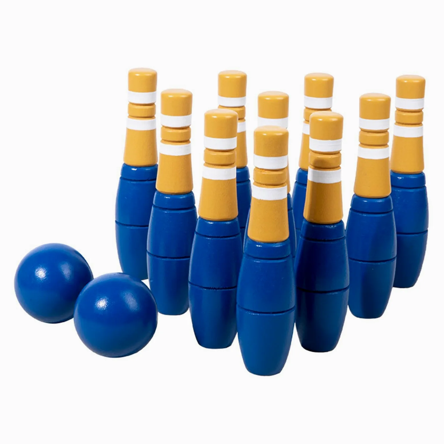 Set da Bowling per Bambini con Birilli in Legno, Giocattolo | divertente per attività al chiuso. Il set da bowling per bambini include 10 birilli, gioco interattivo per il tempo libero