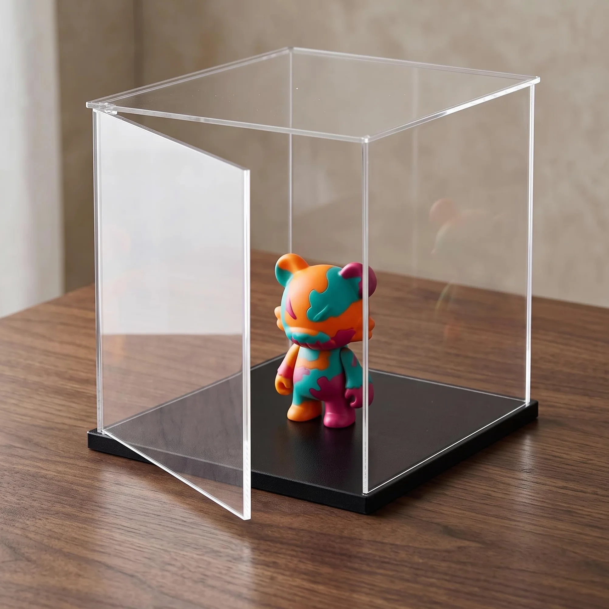 Espositore da Collezione in Acrilico con Antipolvere per Action Figure Modellini Auto E Mattoncini da Costruzione atta per Ripiano E Libreria , Lunghezza Larghezza 50x10cm , Altezza 10cm