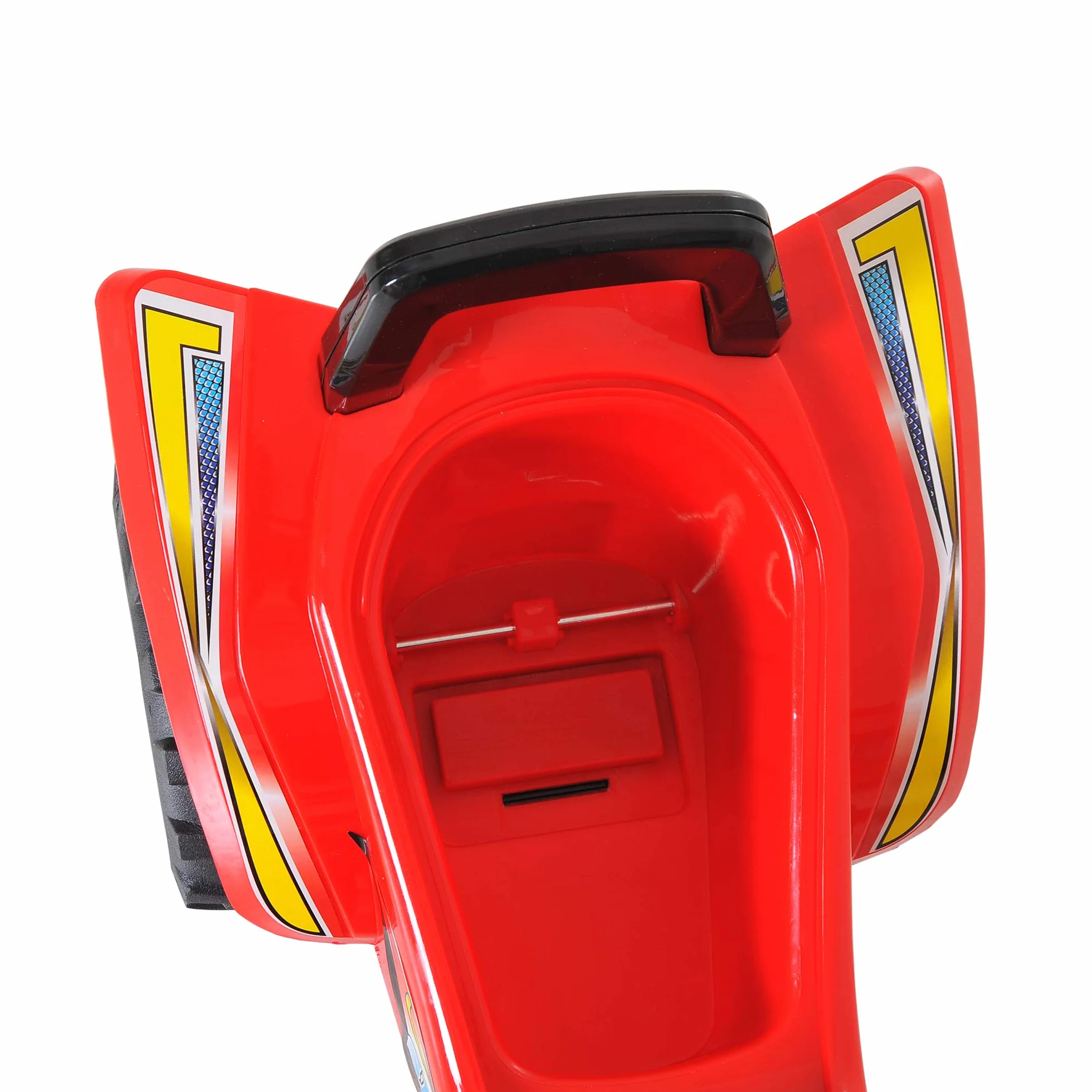 HOMCOM Quad Giocattolo Bambini Macchina Cavalcabile Clacson Musica Luci 60x38x42 cm PP Rosso