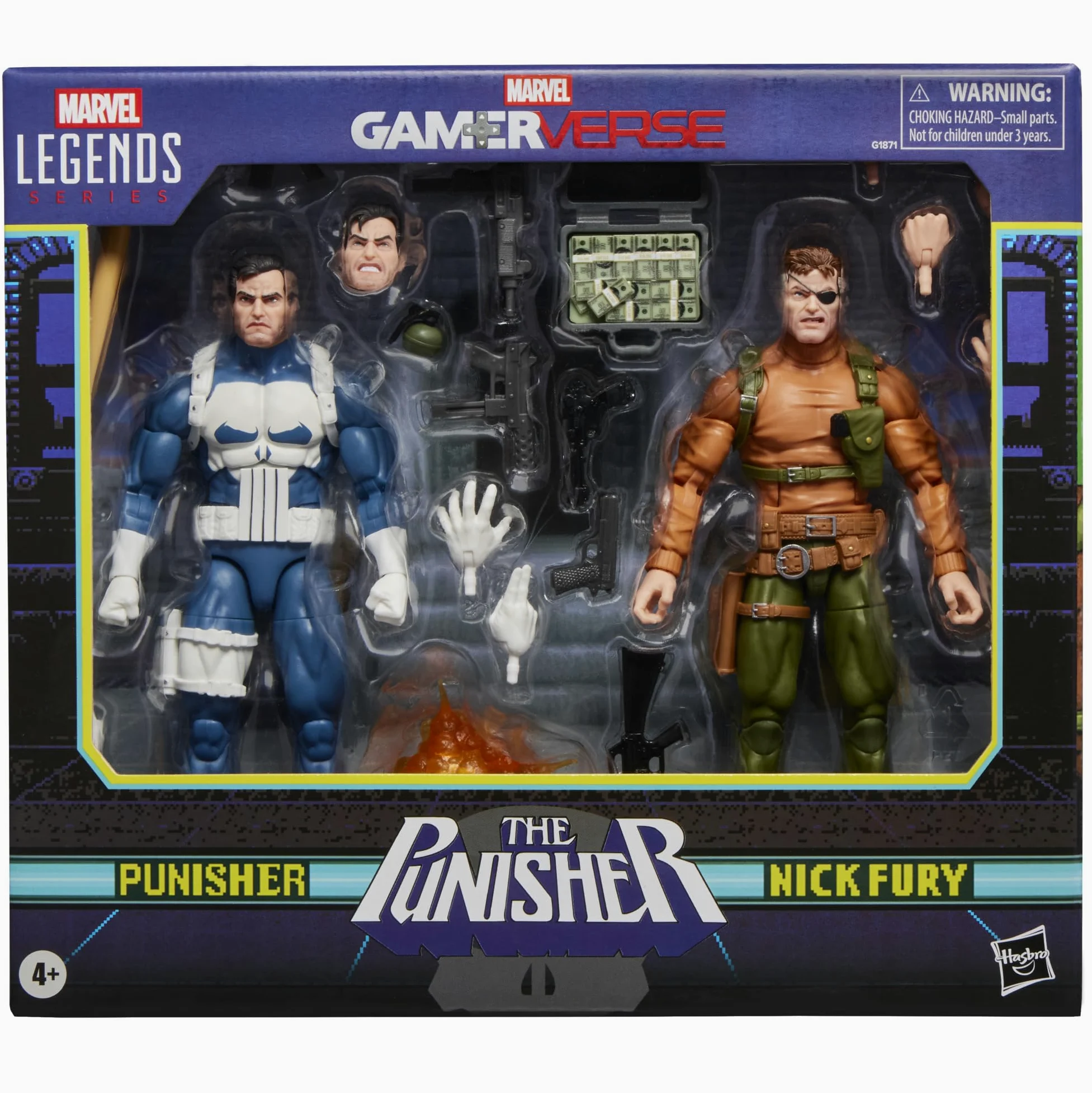 Hasbro Marvel Legends Series, Gameverse, The Punisher e Nick Fury, action figure collezionabili