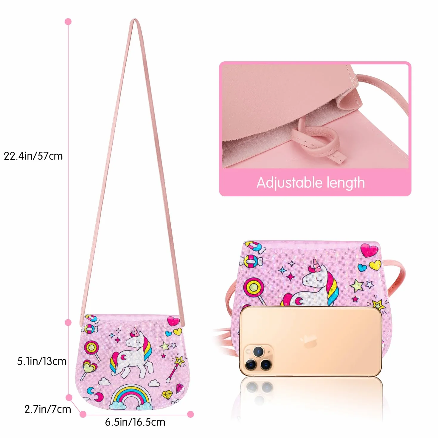 HIFOT Unicorno Borsetta Gioielli Glitter Set, Bomboniere per Giochi di Ruolo