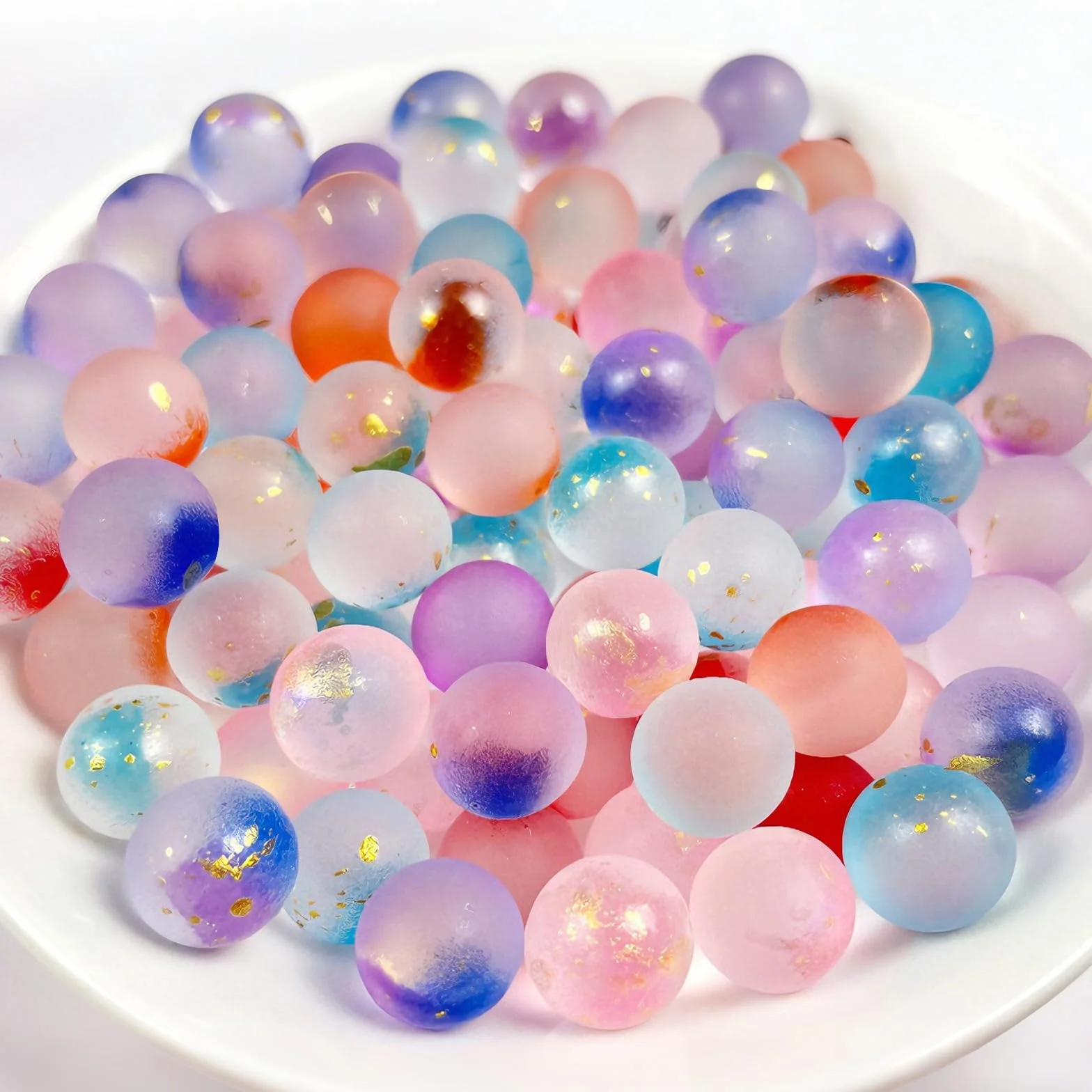 Biglie di Vetro Multicolore 10 mm 200 Pezzi per Bambini Giochi di Marmo Decorazioni Casa