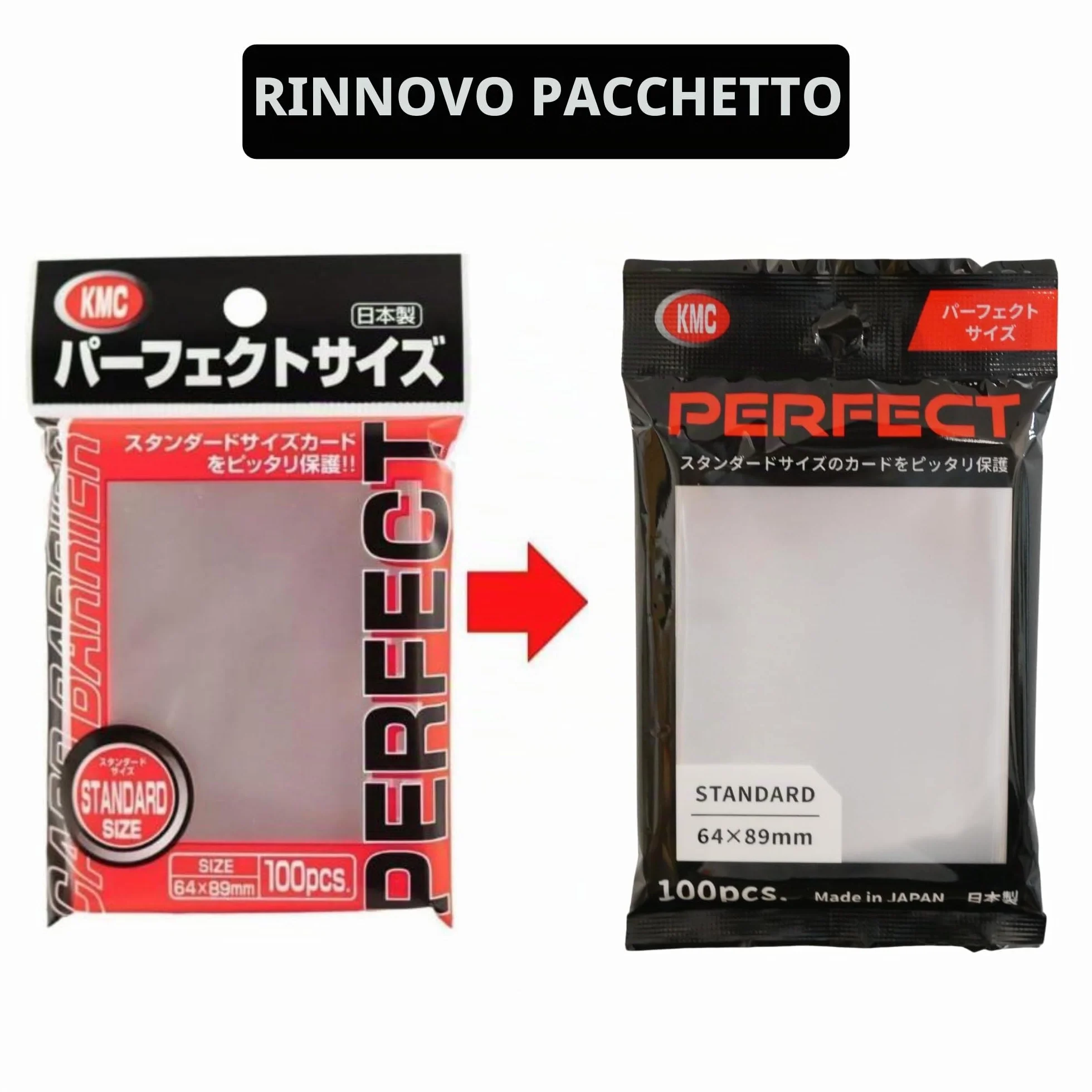 KMC 100 - Bustine protettive per carte, confezione da 2 pacchi, misura perfetta, morbide