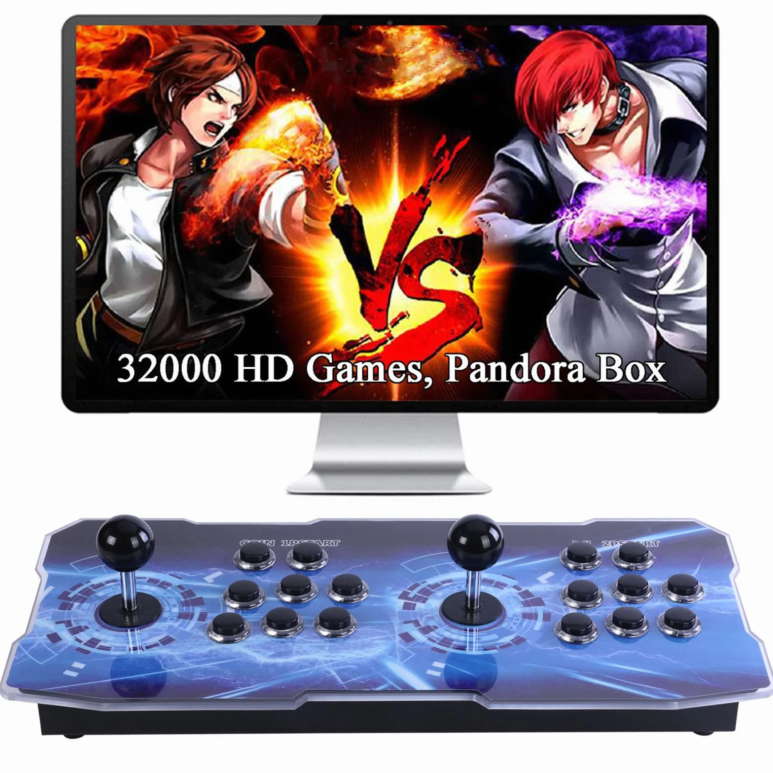 GWALSNTH 32000 in 1 Pandora Box Mini console di giochi arcade, video giochi plug and play, display 1280X720, gioco 3D, cerca/salva/nascondi/pausa