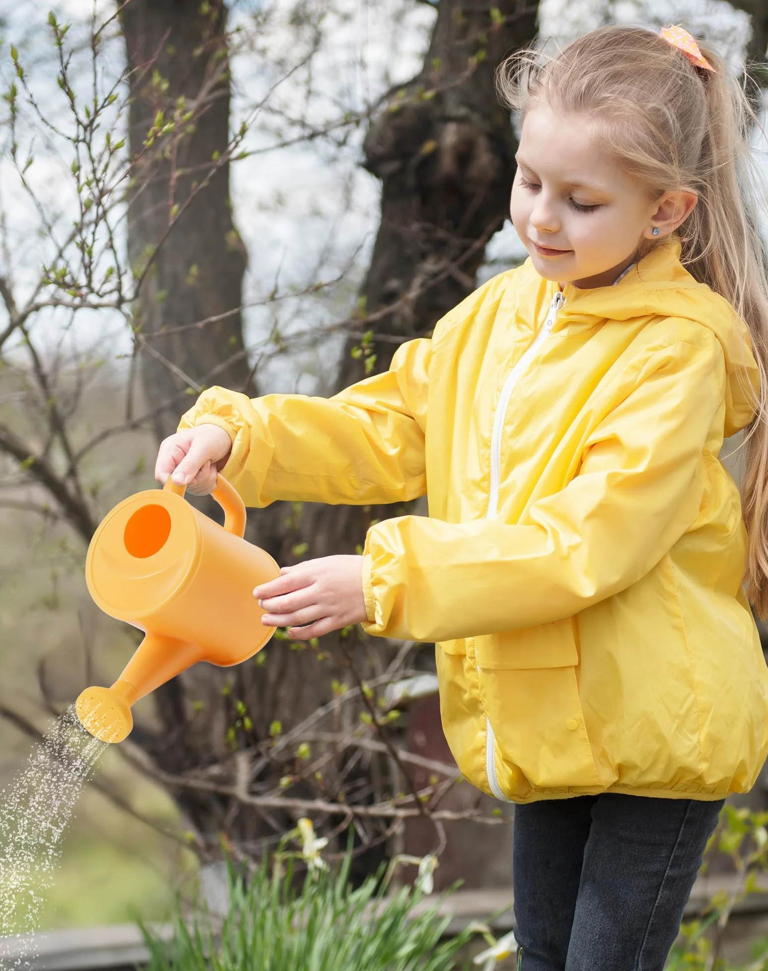 ROBOTIME Set di attrezzi da giardinaggio per bambini, 18 pezzi, kit di attrezzi da giardino per bambini con annaffiatoio, guanti, grembiule e cappelli, borsa degli attrezzi e set di metallo, regalo