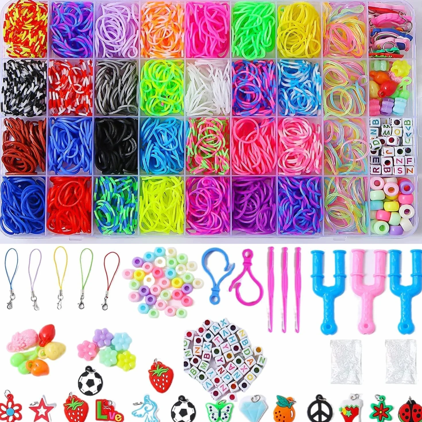 JcoGel 2500+ Elastici per Bracciale, Braccialetti Colorati Kit per Creare Gioielli, Refill Fai da Te