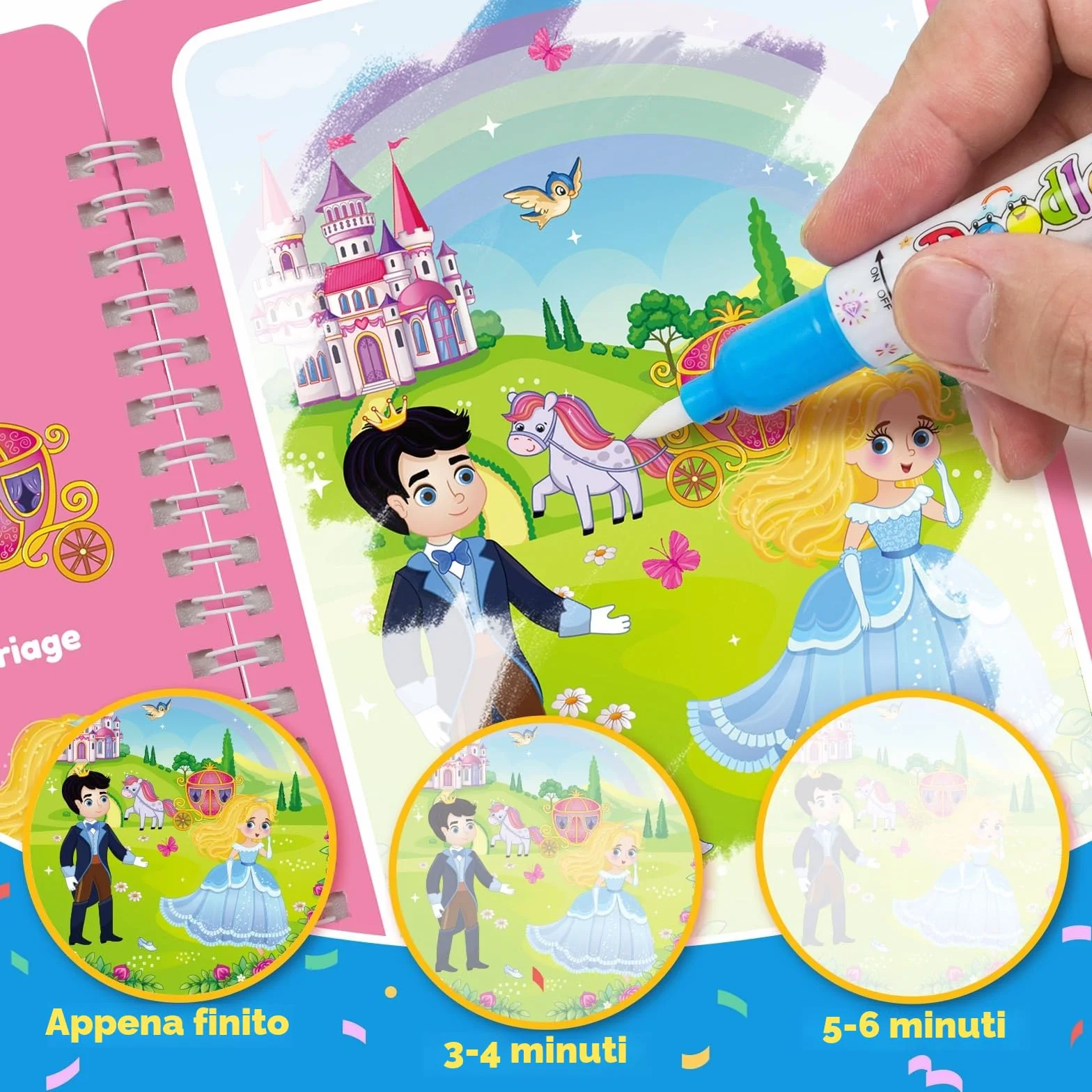 ZMLM 24 Libri da Colorare con acqua gadget compleanno bambina bambino bambini, Riutilizzabili mini libri da colorare Magico Pittura per di 4-8ann regalini fine festa compleanno bambini (24Classica)