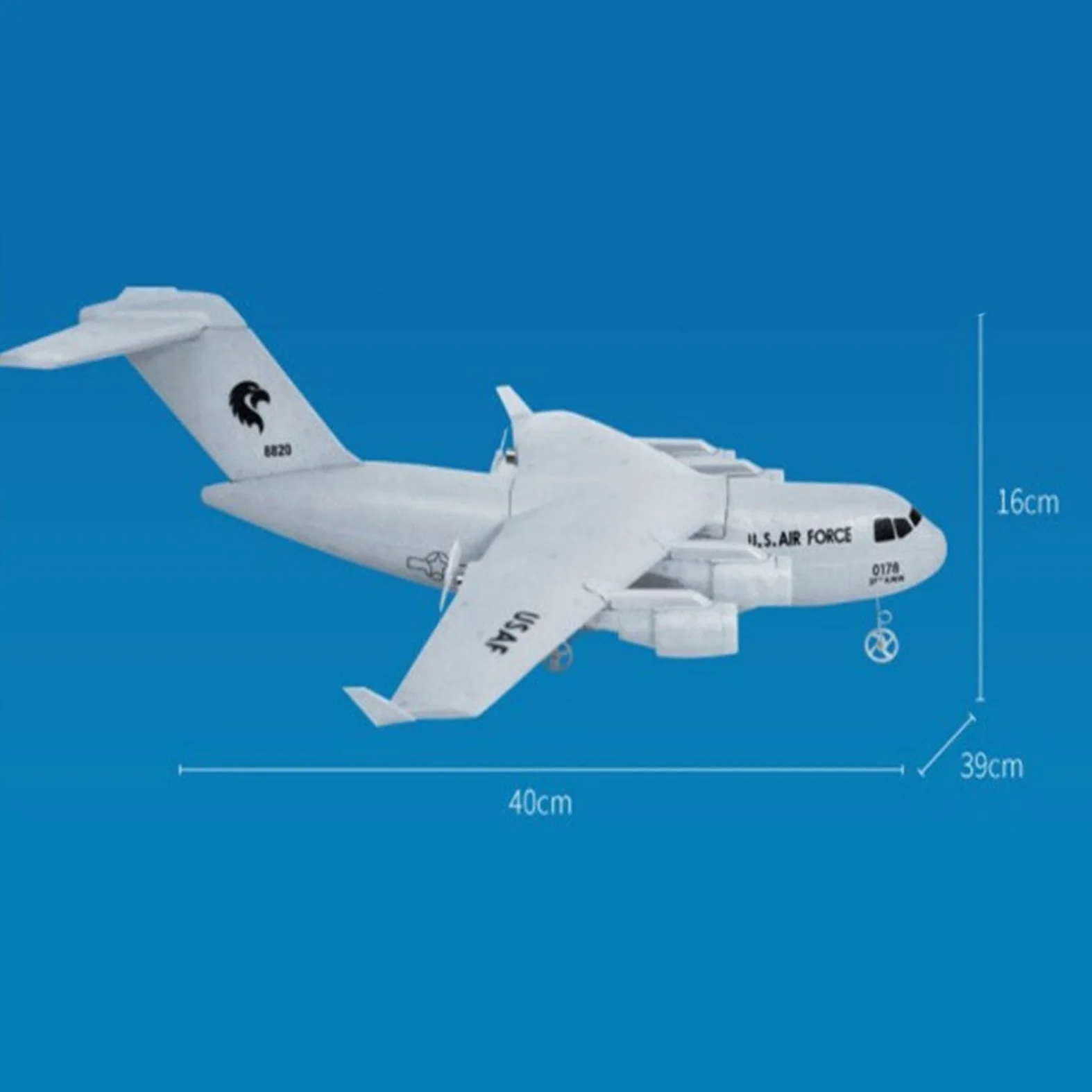Aereo Radiocomandato RC, Modello di Aereo da Trasporto a 2 Canali, Motori Resistenti, Giocattolo Elettronico, Ideale Come Regalo per Bambini E Ragazzi, Set Standard+Luce