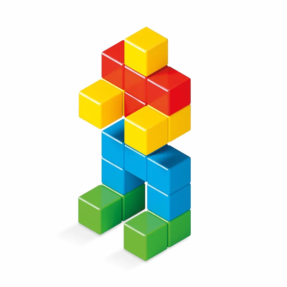 GEOMAG Magicube Full Color Gioco di Costruzione Magnetico Bambino, Regalo bimbo bimba 1 2 3 4 5 6 anni, 100% plastica riciclata, educativo montessori, cubi magnetici, costruzioni magnetiche