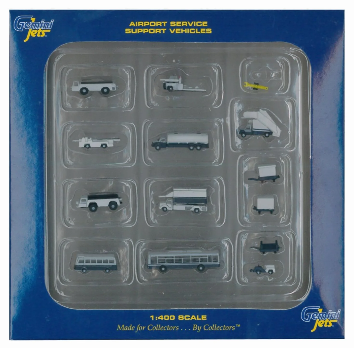 Gemini Jets Ground Airport Service Support Accessori per veicoli, scala 1:400, 14 pezzi