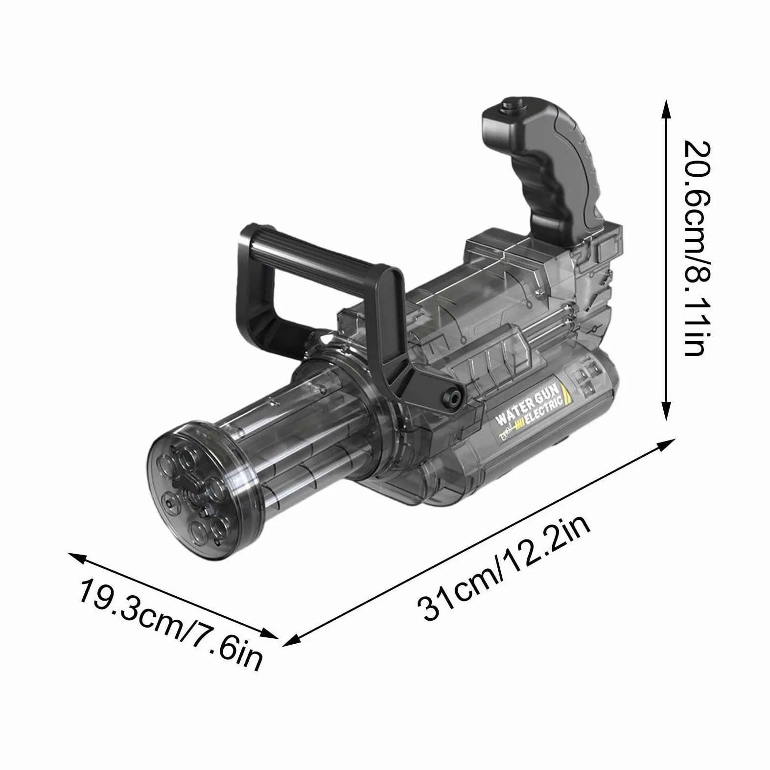 Giocattolo Elettrico per Pistola ad Acqua Squirter Elettrico da Esterno | Giochi da Piscina con Effetti Luce e Fiamma per feste all'aperto, giardino, cortile, spiaggia, piscina, campeggio