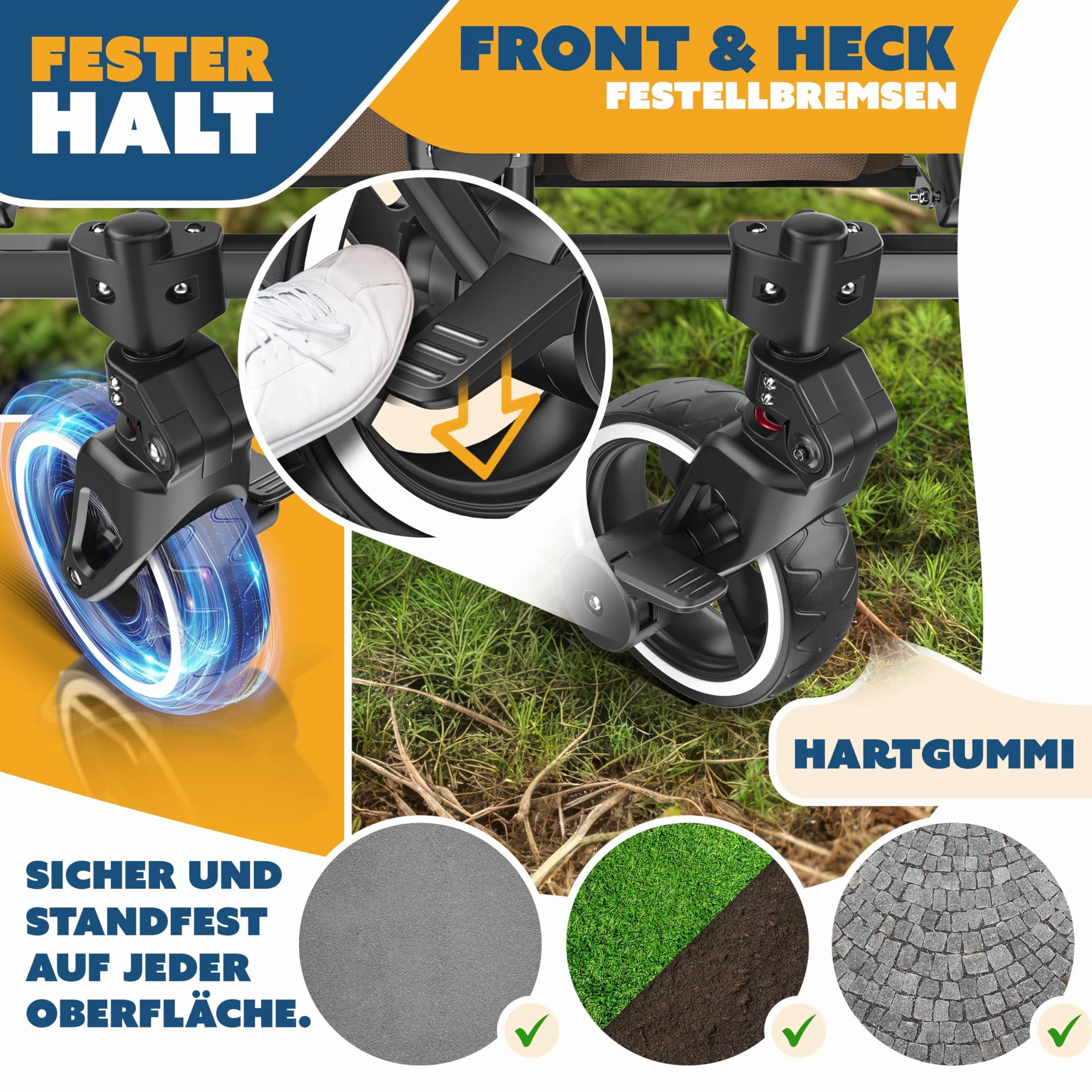 KESSER GTS-9100 - Carrello pieghevole con tetto, portata fino a 150 kg, con ruote in gomma dura e freni di stazionamento anteriore/posteriore, con serratura, copertura, intemperie e protezione da