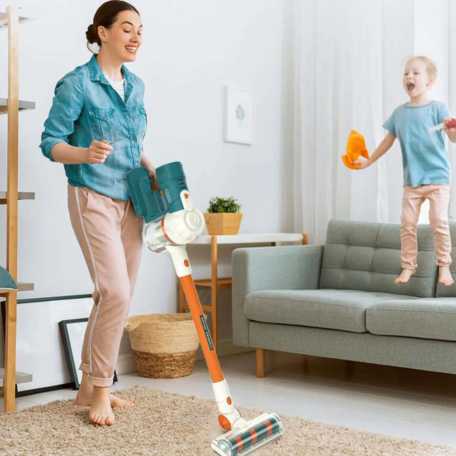 Pulitore sottovuoto giocattoli per bambini - Set di giocattoli per | aspirapolvere, di ruolo interattivo Appliance | Giocattoli di pulizia a batteria per bambini Sviluppo dei bambini,