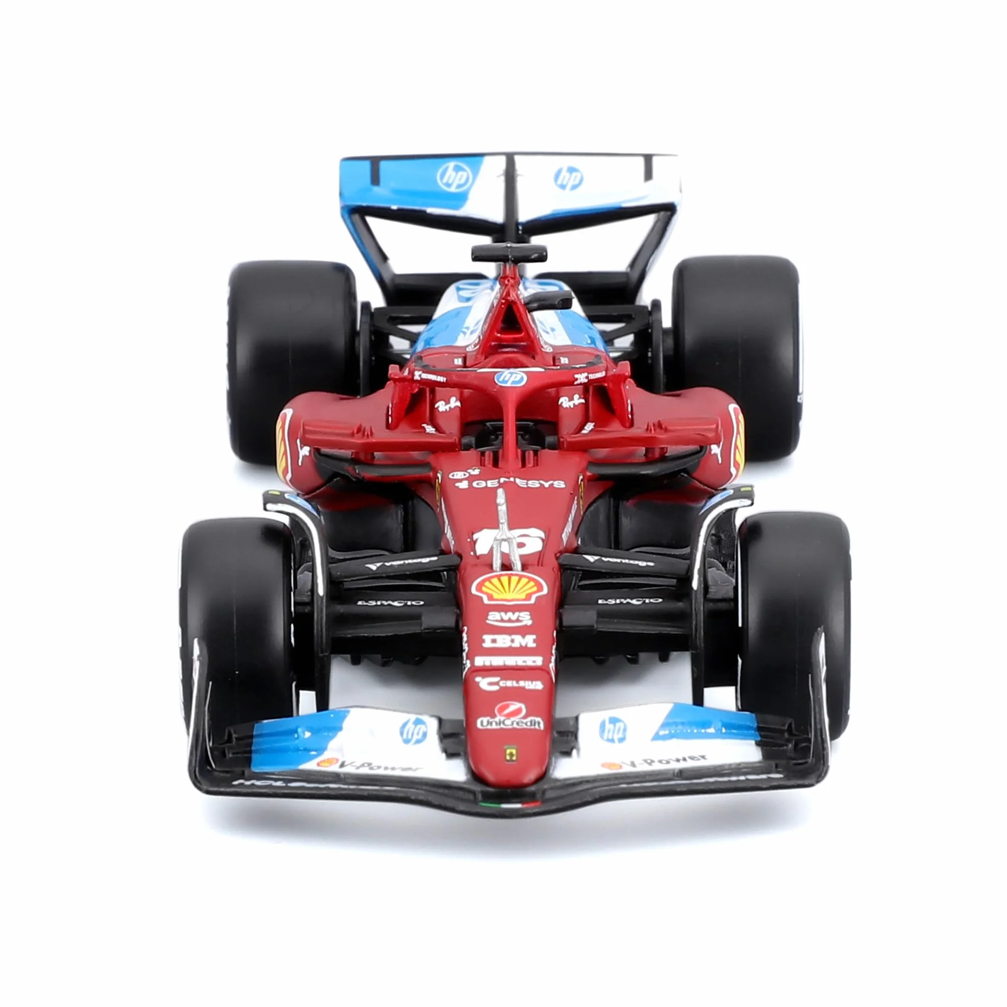 Bburago - Ferrari SF-25 Livrea Miami #16 Charles Leclerc, Modellino Auto Diecast Scala 1:43, Replica Monoposto F1 GP Miami, Livrea Ufficiale Ferrari, Veicolo da Collezione, Età Consigliata 3+ Anni