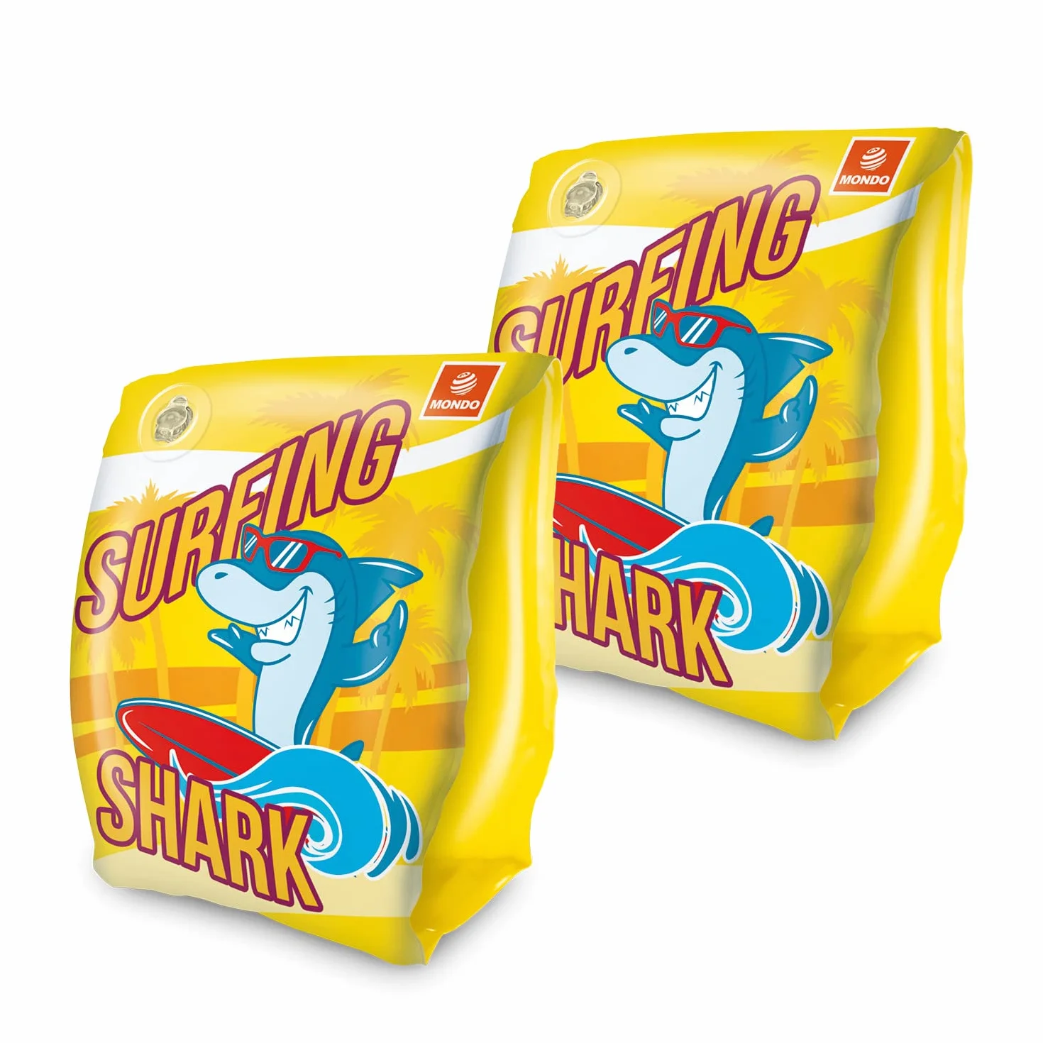 Mondo Toys - SURFING SHARK Arm Bands - Braccioli di Sicurezza per bambini - Materiale PVC - Adatti a bambini da 2 a 6 anni con Peso 6-20 kg - 16919