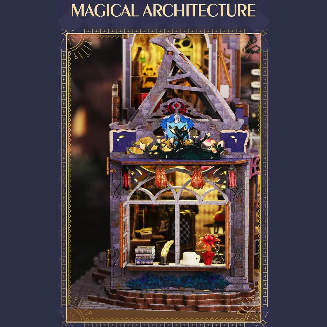 300+ pezzi DIY Magic Castle Modellino casetta puzzle in legno 3D | Regalo per Natale, Halloween, compleanno, decorazione fatta a mano per gli amanti del fai da te, decorazione creativa