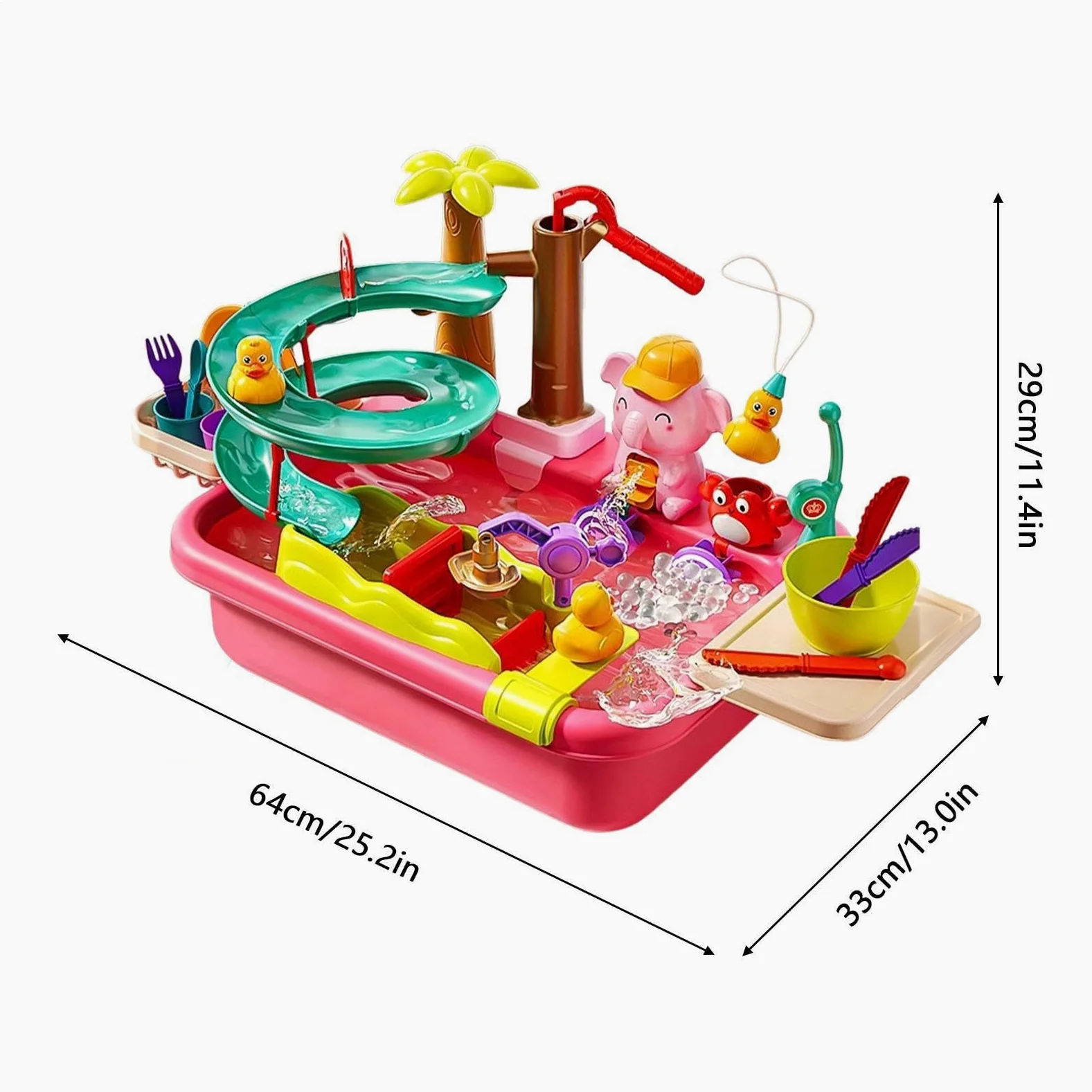 Giocattolo per Bambini con Acqua Corrente di Pesca | Tavolo d'acqua per bambini per la Pesca e Giochi Acquatici al Coperto all'Aperto in Giardino Cortile Spiaggia