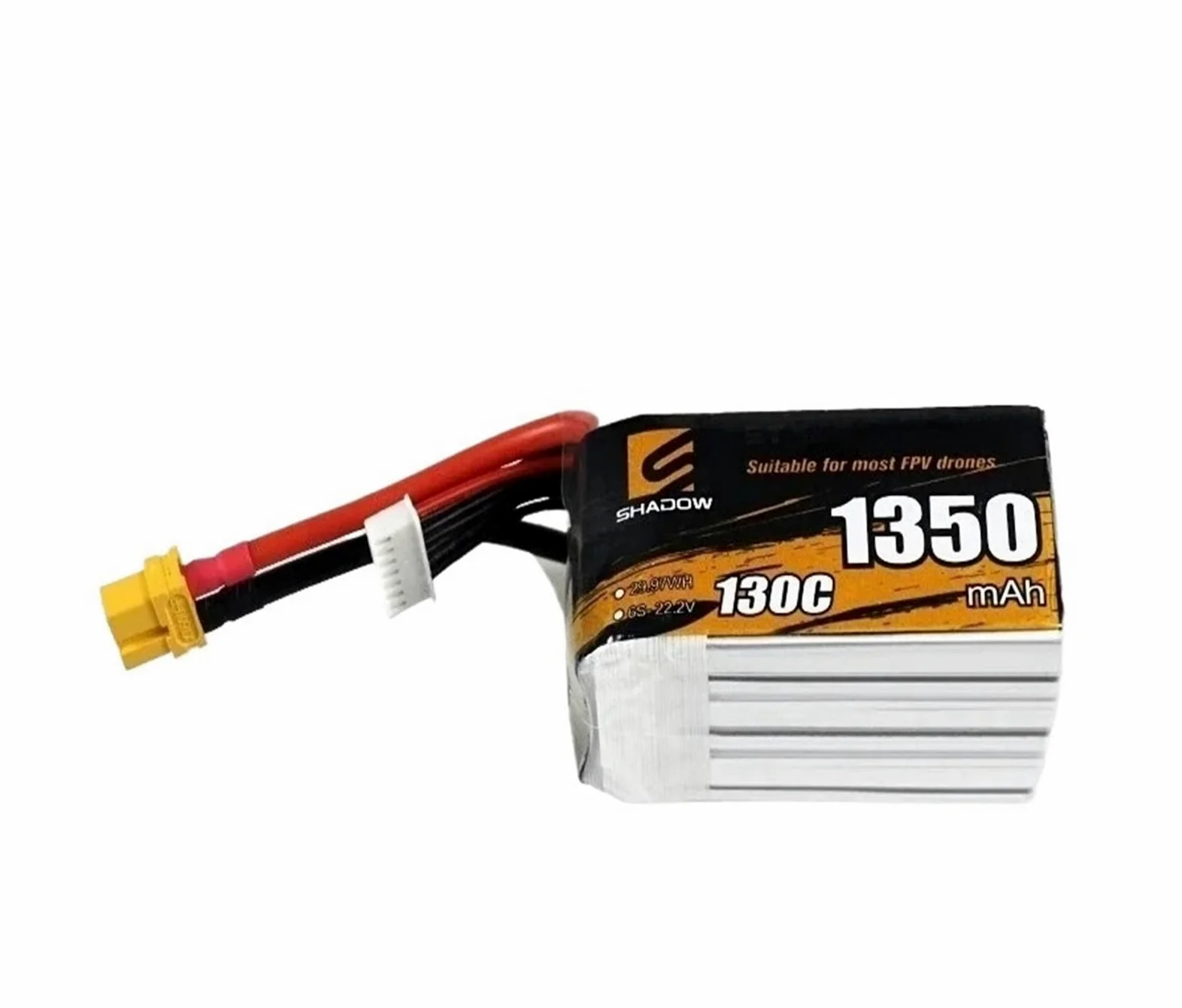 Batteria Ricaricabile LiPo da 1350 mAh 6S 22,2 V 130 C per elicotteri RC, quadricotteri, batterie Giocattolo per droni Corsa FPV droni