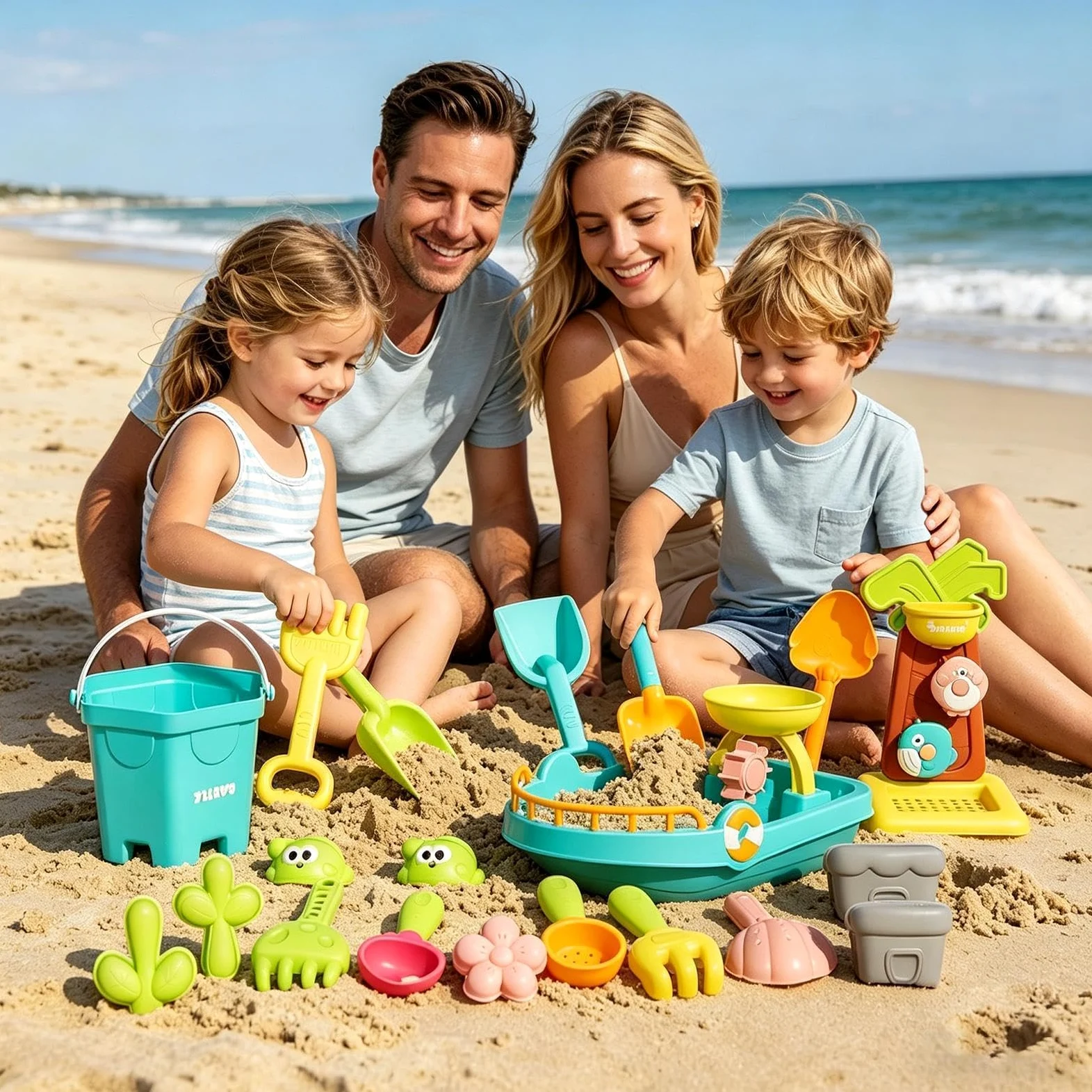 Giocattoli da Spiaggia ai Bambini Divertente Strumento di Scavo ed | Set Sabbia per Bambini adatto soprattutto per esterno, piscina, acqua, nuoto, immersioni, vacanze est
