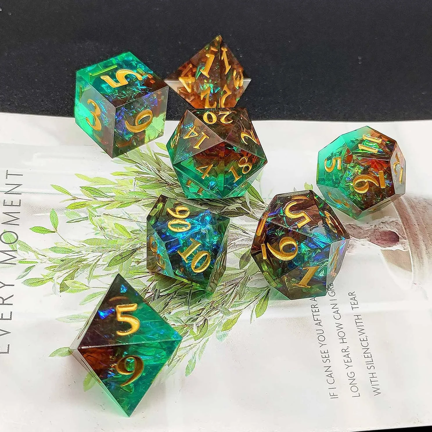 Stampi Silicone Dadi D&D, Stampo Dadi Poliedrici per Giochi di Società, Stampini Resina Epossidica Dadi Poliedrici, Dice Resin Molds per DND RPG MTG Dungeon and Dragons Gioco (Dadi D&D)