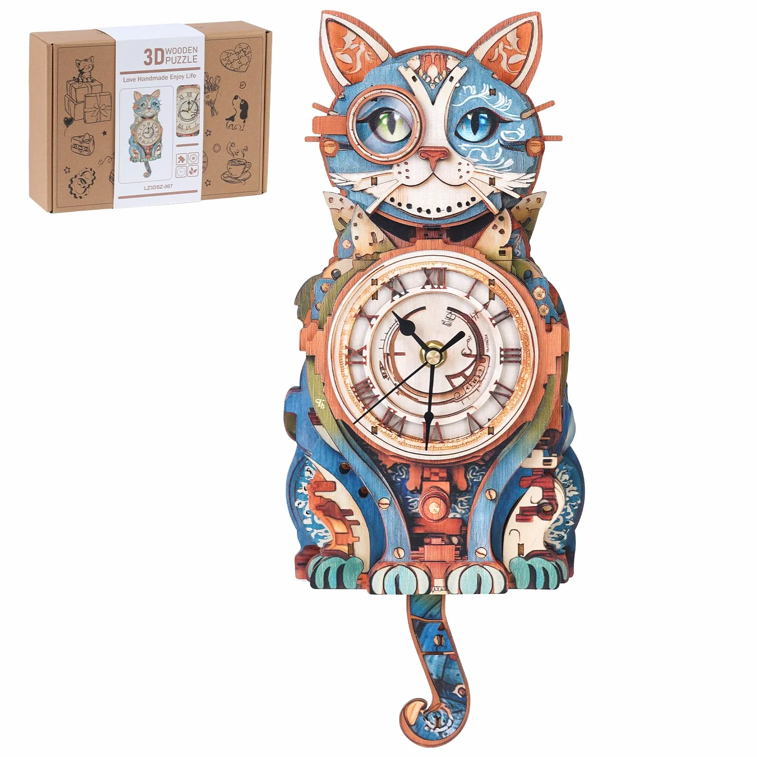 Puzzle in legno 3D per adulti - gatto detective